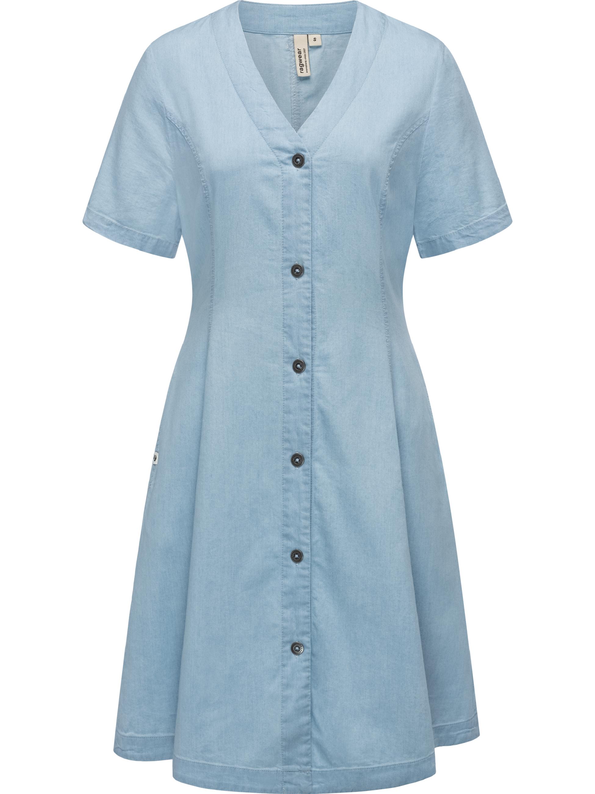 Minikleid mit Schleife am Rücken "Kveeda Denim" Light Blue Denim