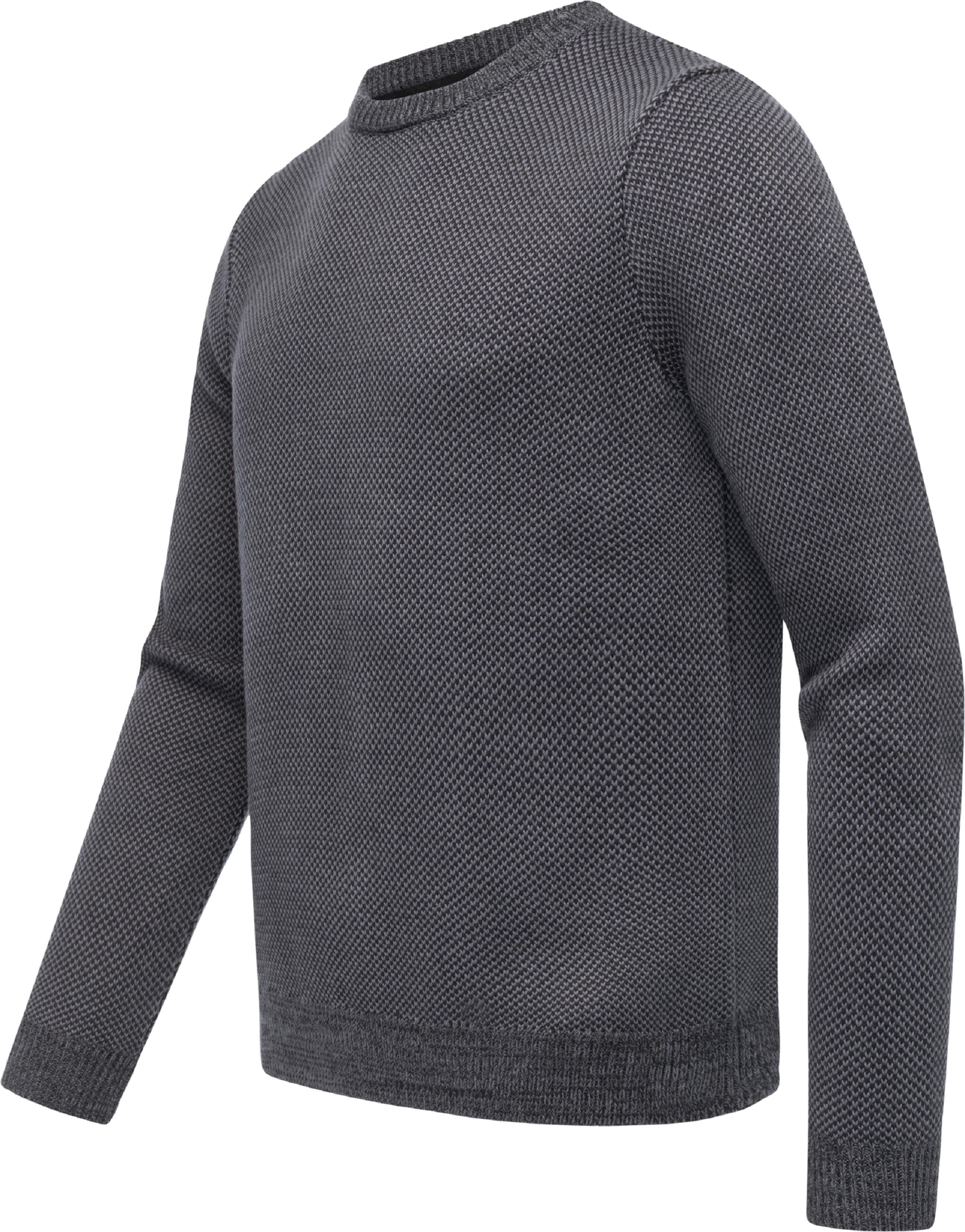 Melierter Strickpullover "Larrs" Black25