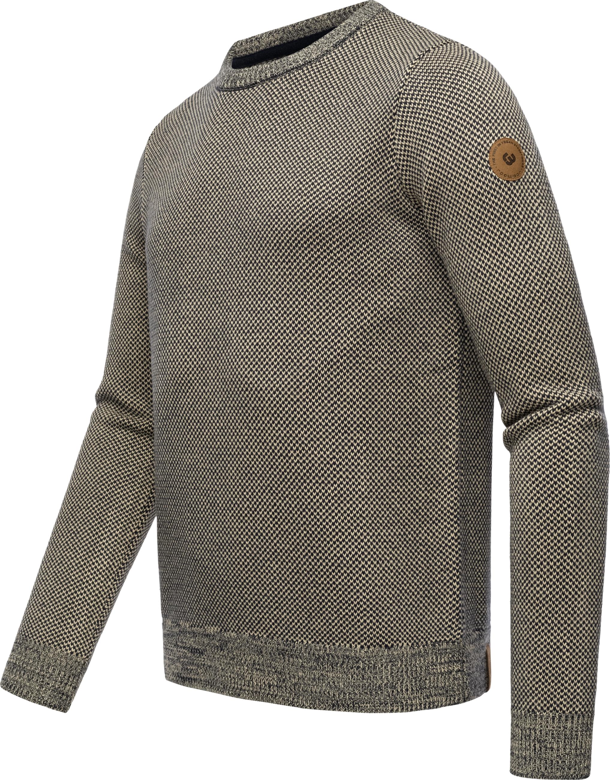 Melierter Strickpullover "Larrs" Grey