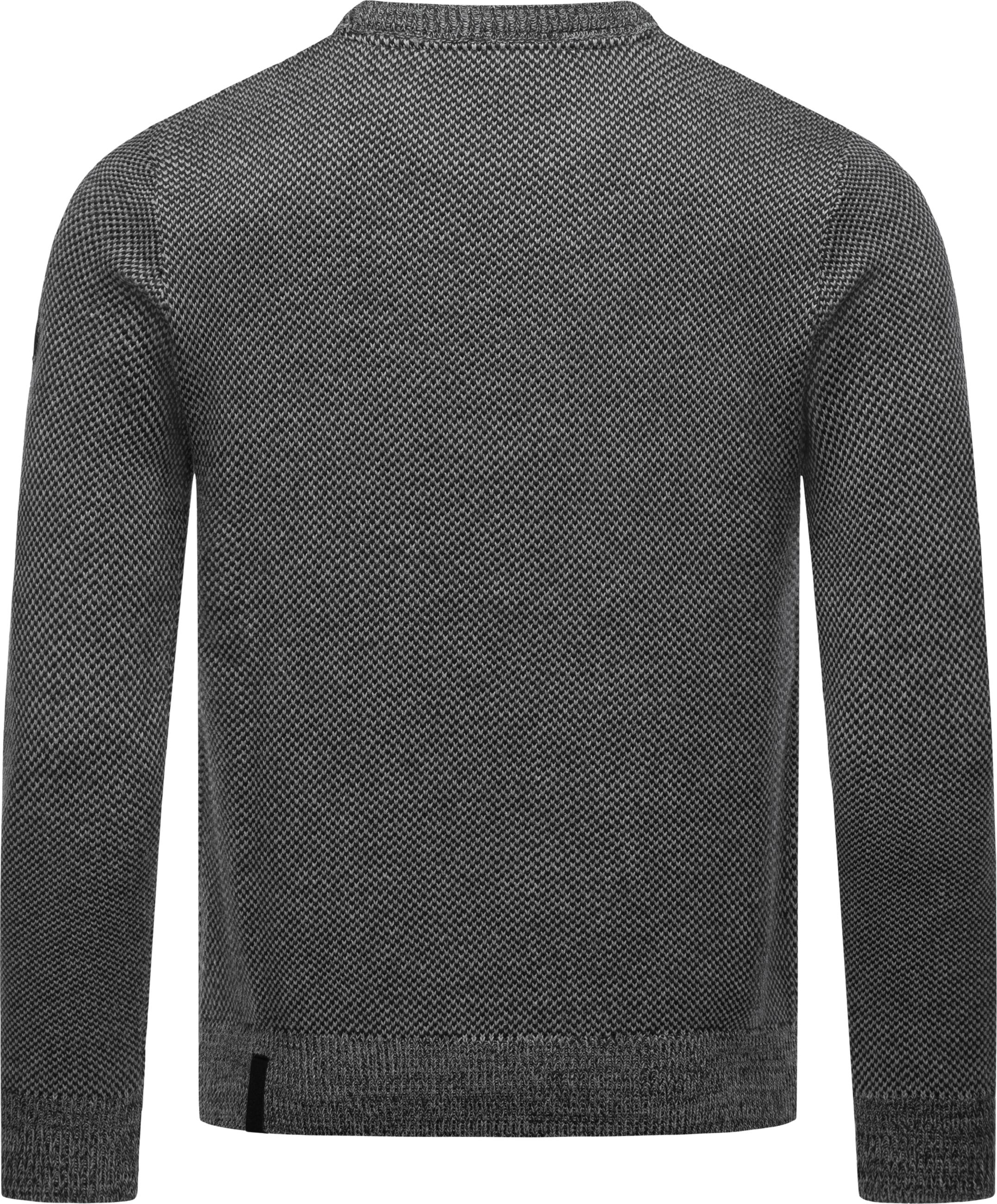 Melierter Strickpullover "Larrs" Navy