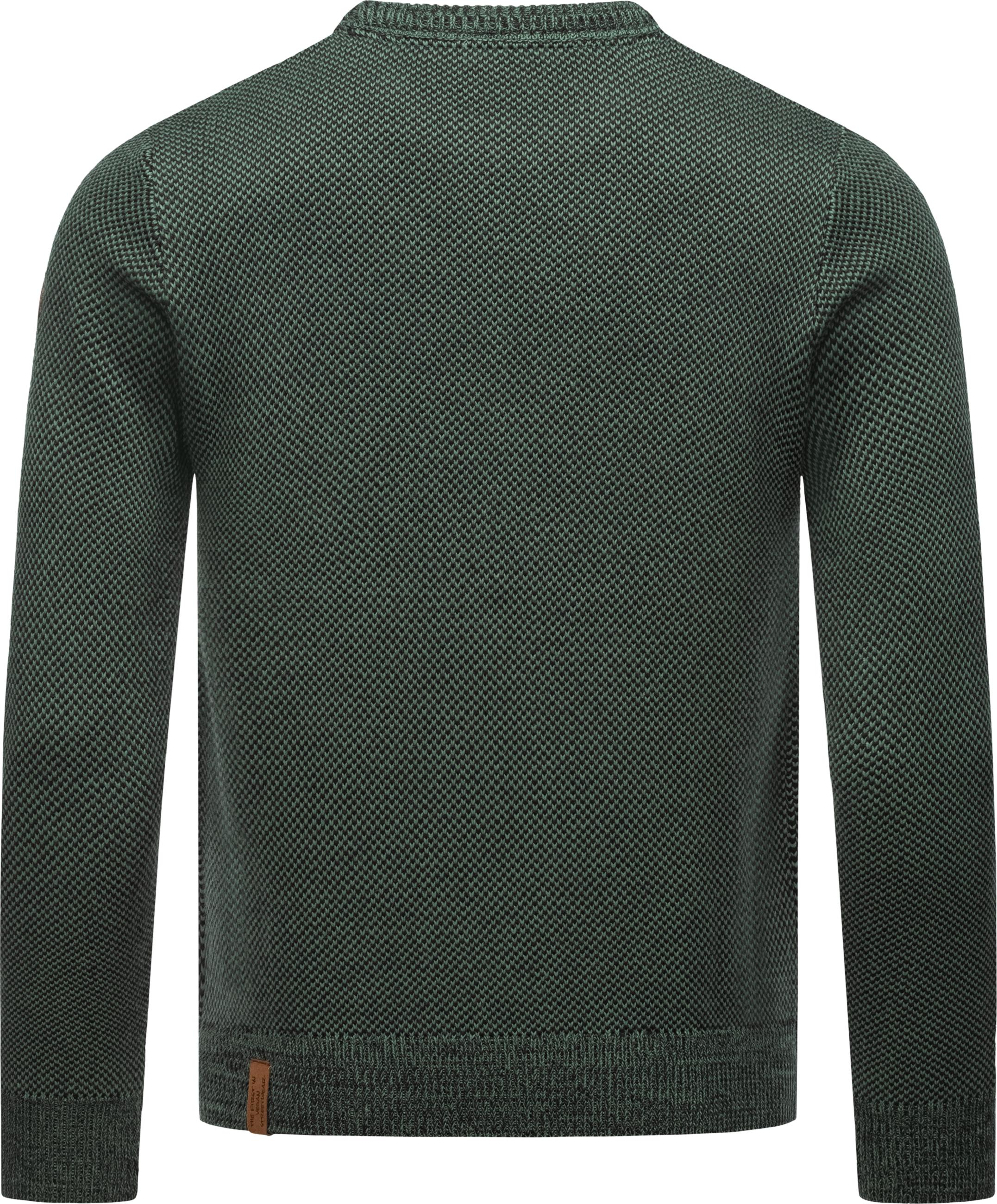 Melierter Strickpullover "Larrs" Pine Green