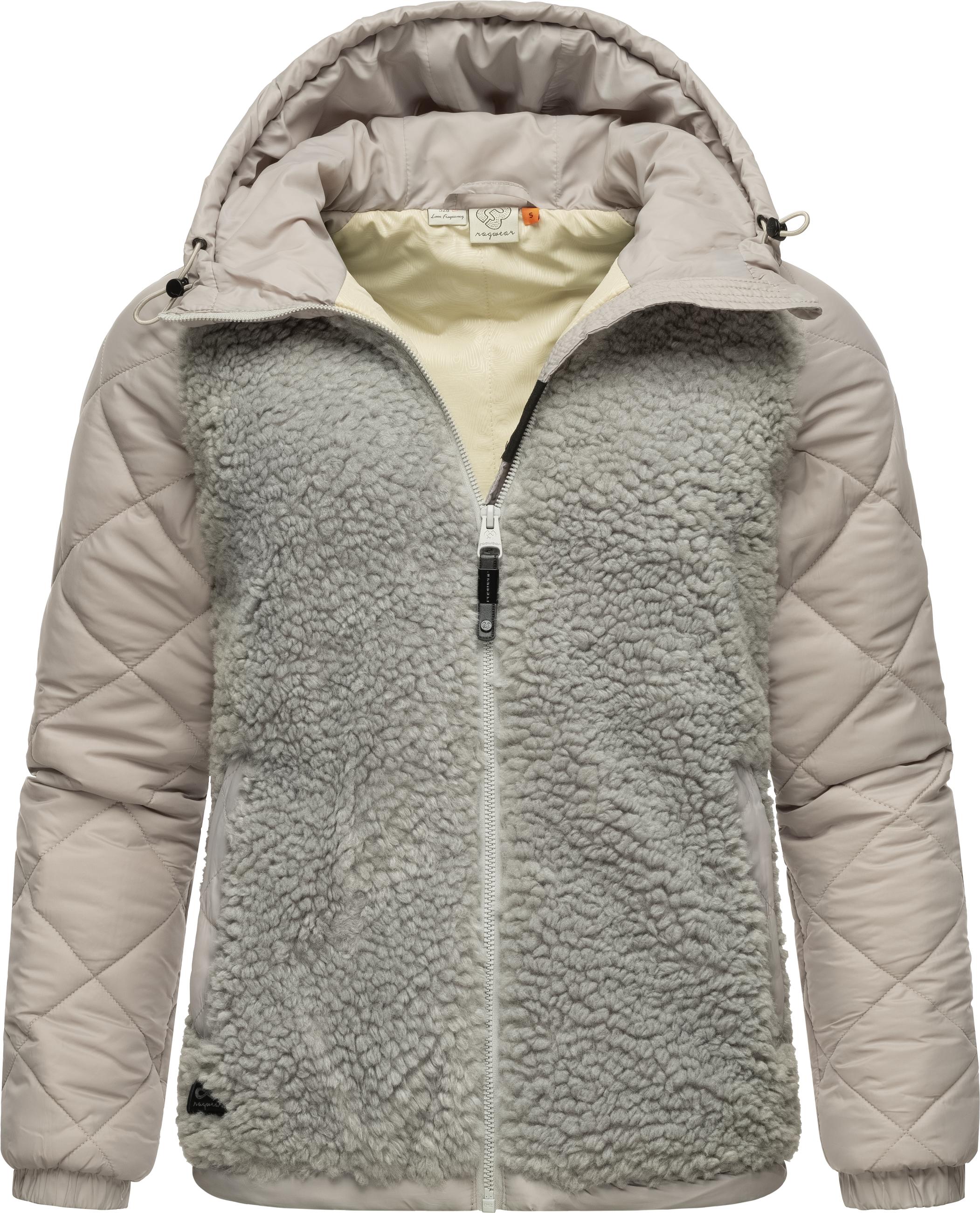 Materialmix-Jacke mit Kapuze "Leeloo" Bone