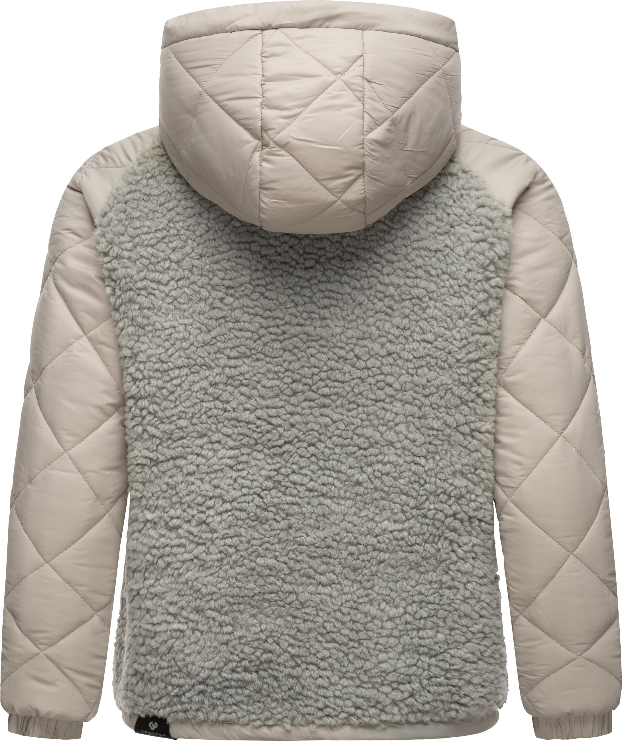 Materialmix-Jacke mit Kapuze "Leeloo" Bone