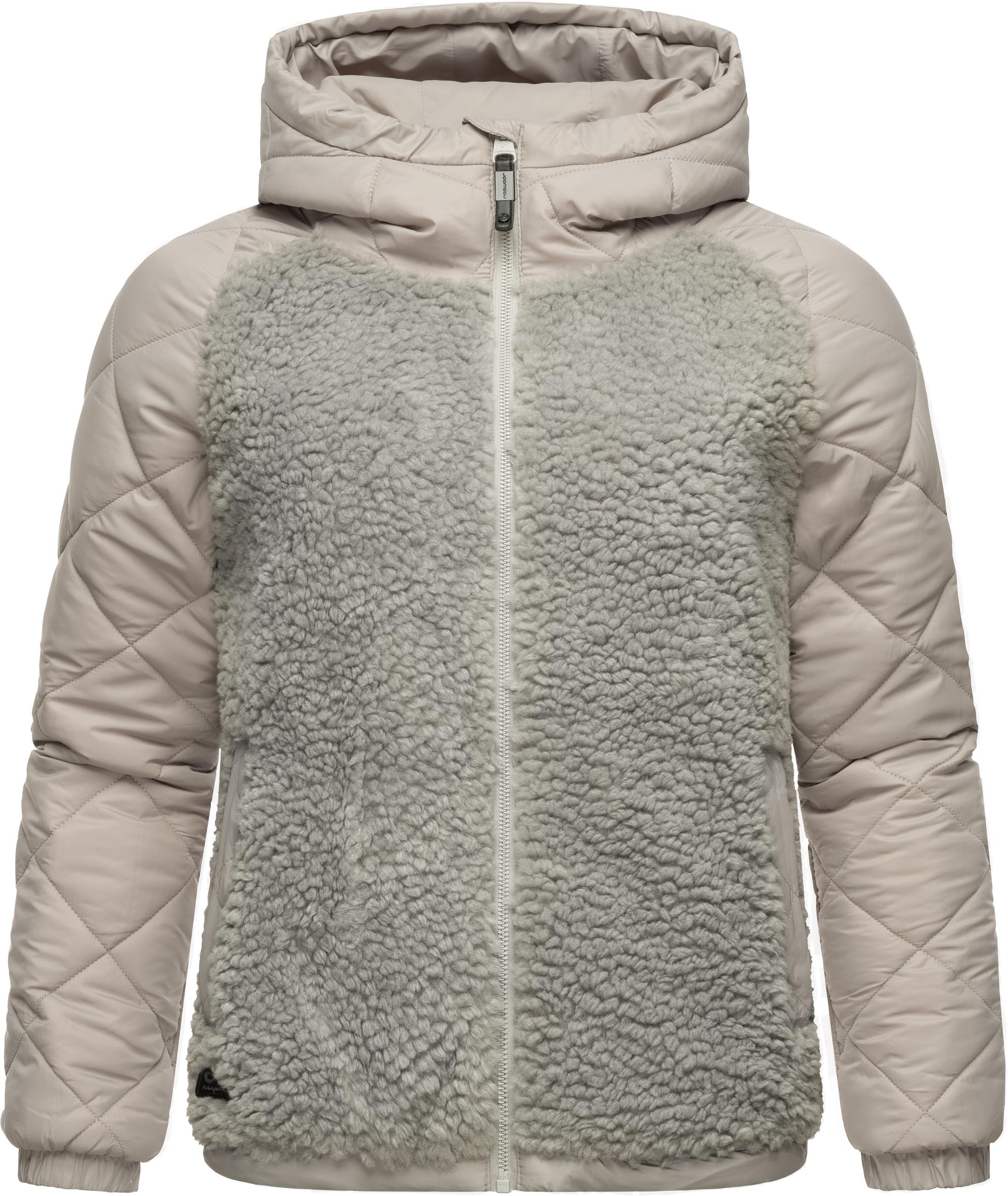 Materialmix-Jacke mit Kapuze "Leeloo" Bone