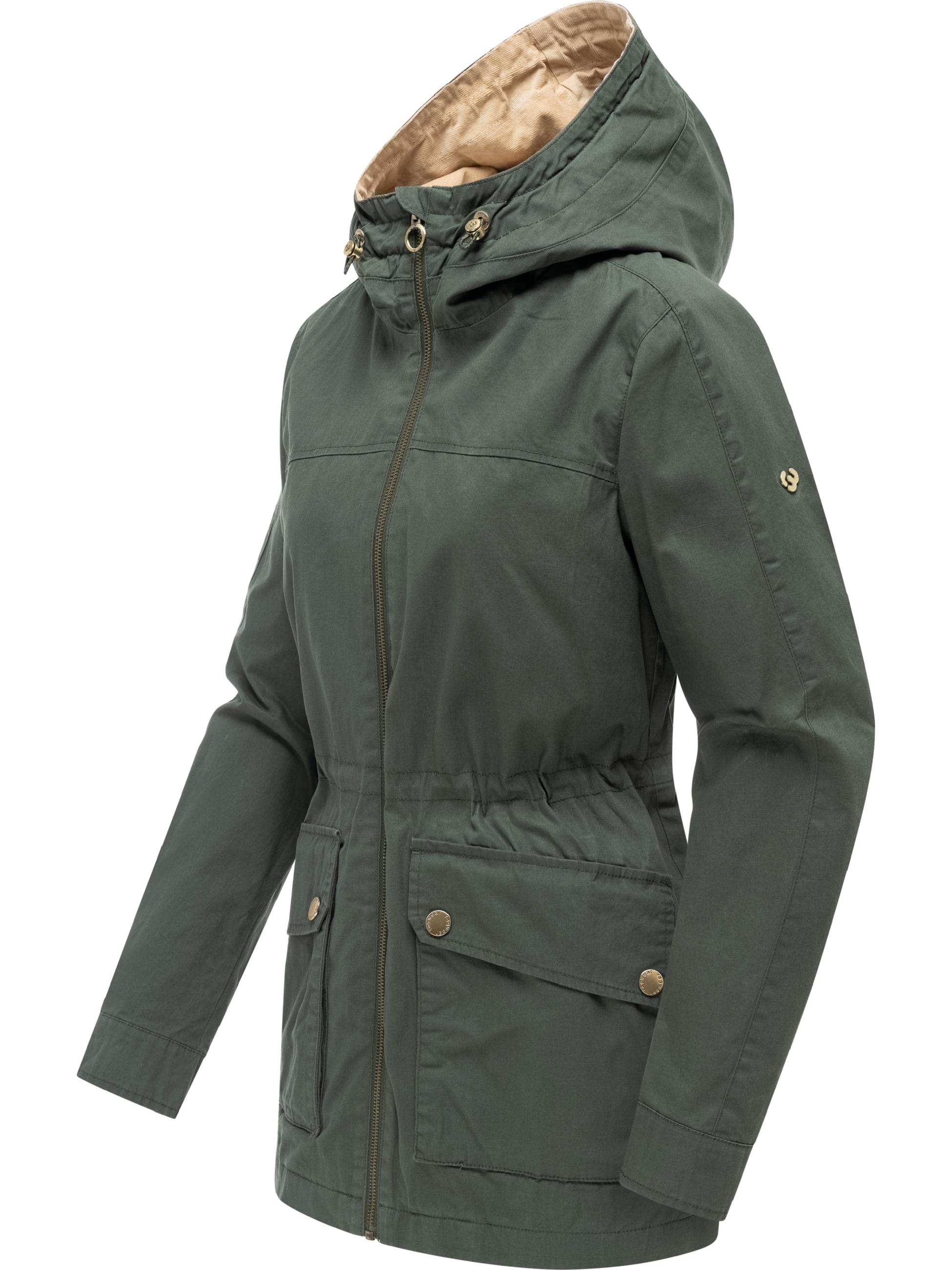 Übergangsparka mit Kapuze "Lenoa Vintage" Dark Olive