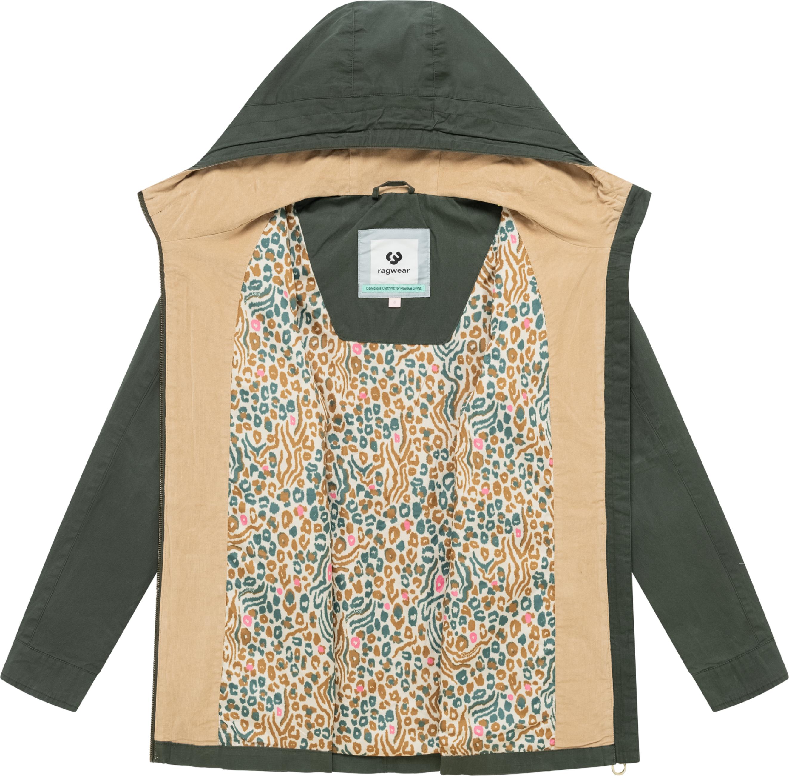 Übergangsparka mit Kapuze "Lenoa Vintage" Dark Olive