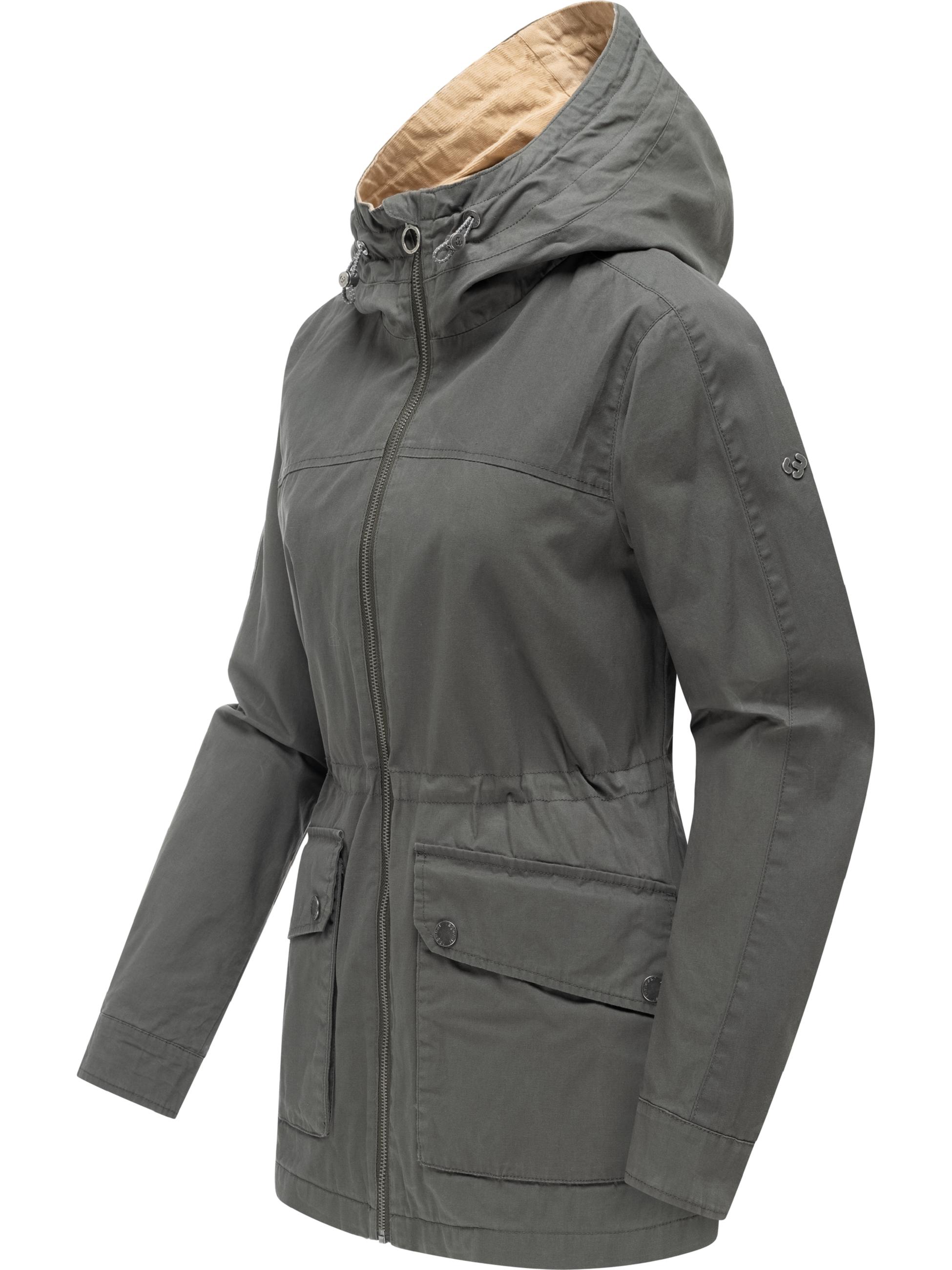 Übergangsparka mit Kapuze "Lenoa Vintage" Stone Grey