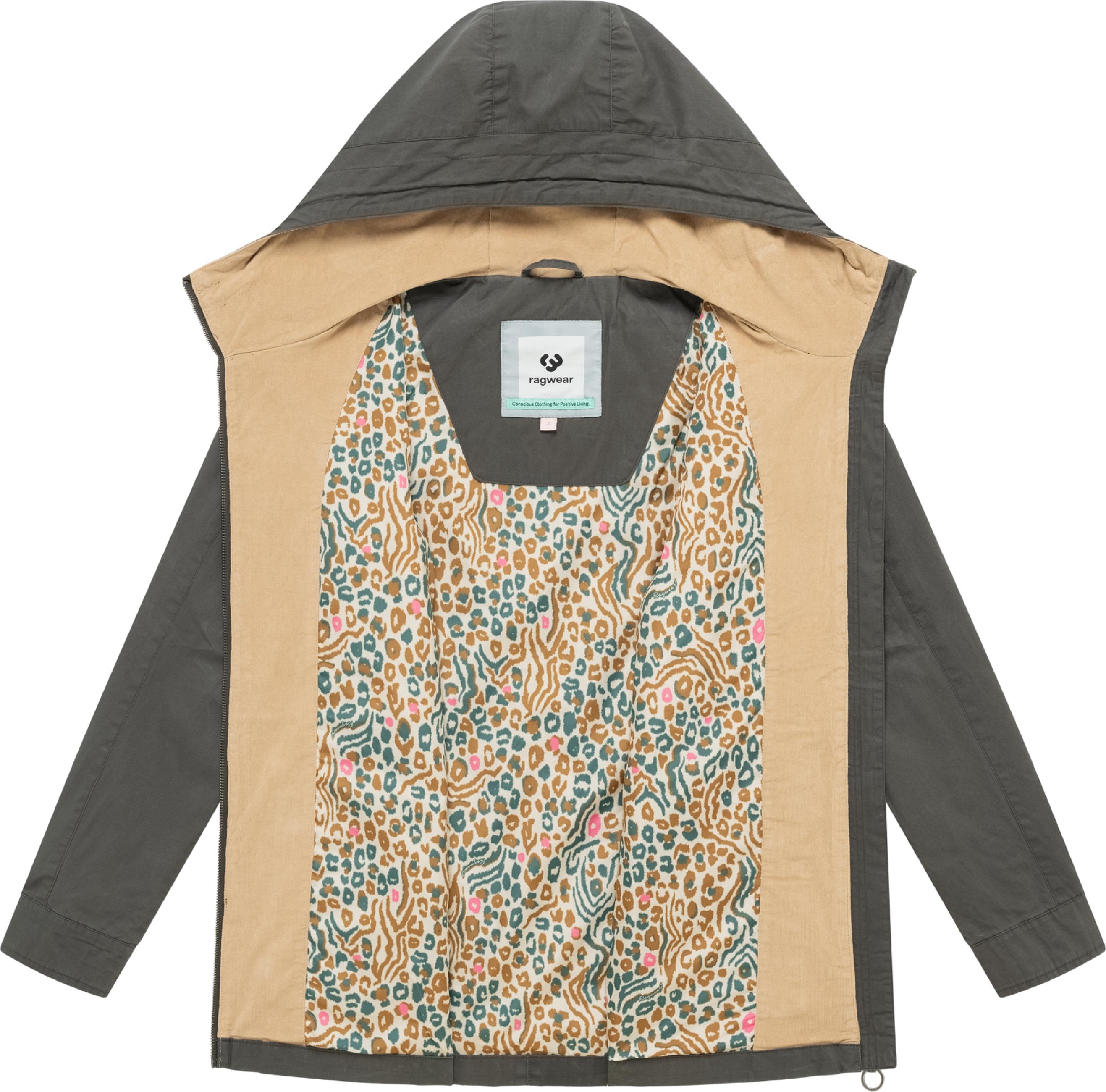 Übergangsparka mit Kapuze "Lenoa Vintage" Stone Grey