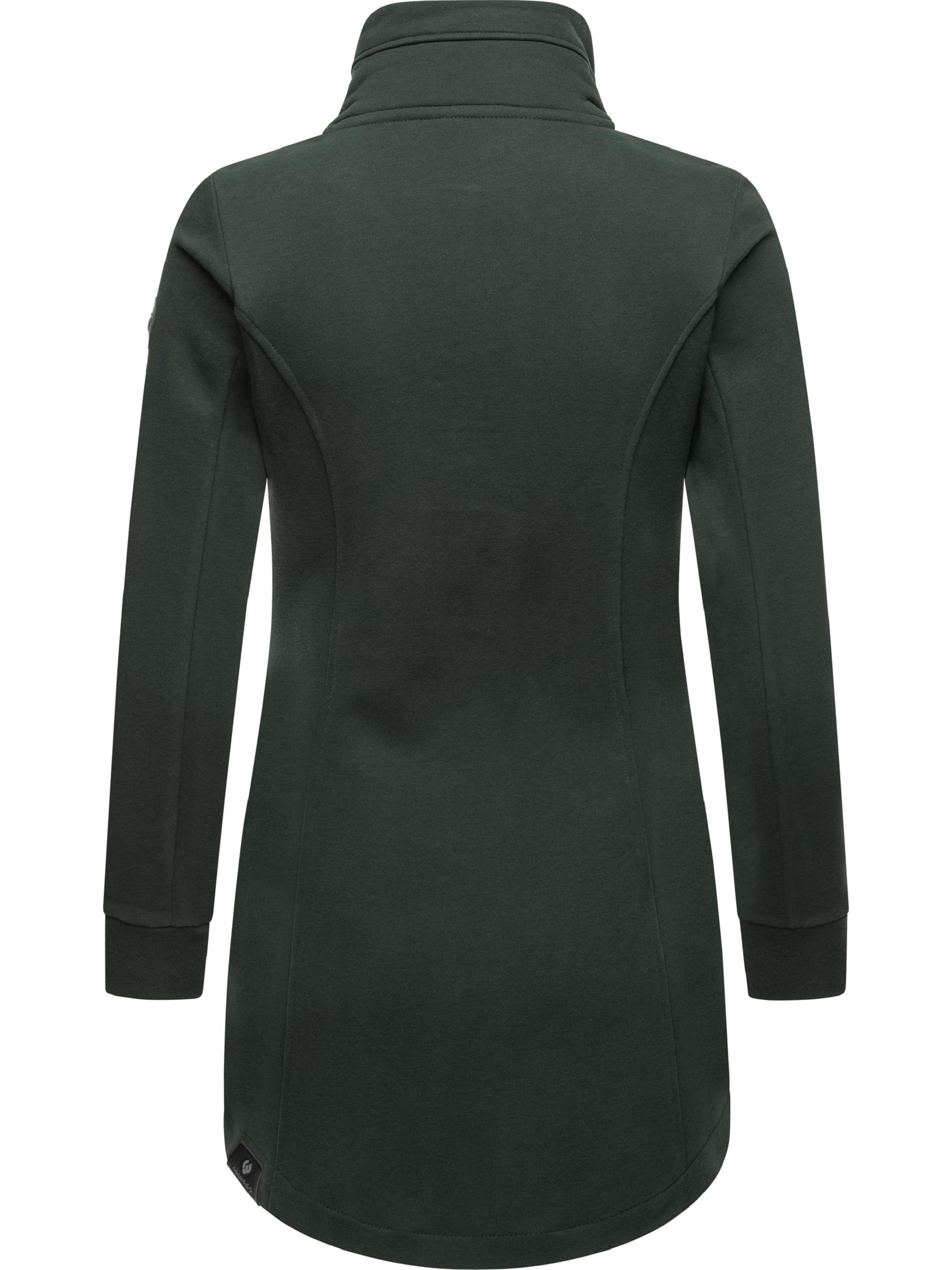 Sweat-Übergangsmantel mit hohem Kragen "Letrice" Dark Green