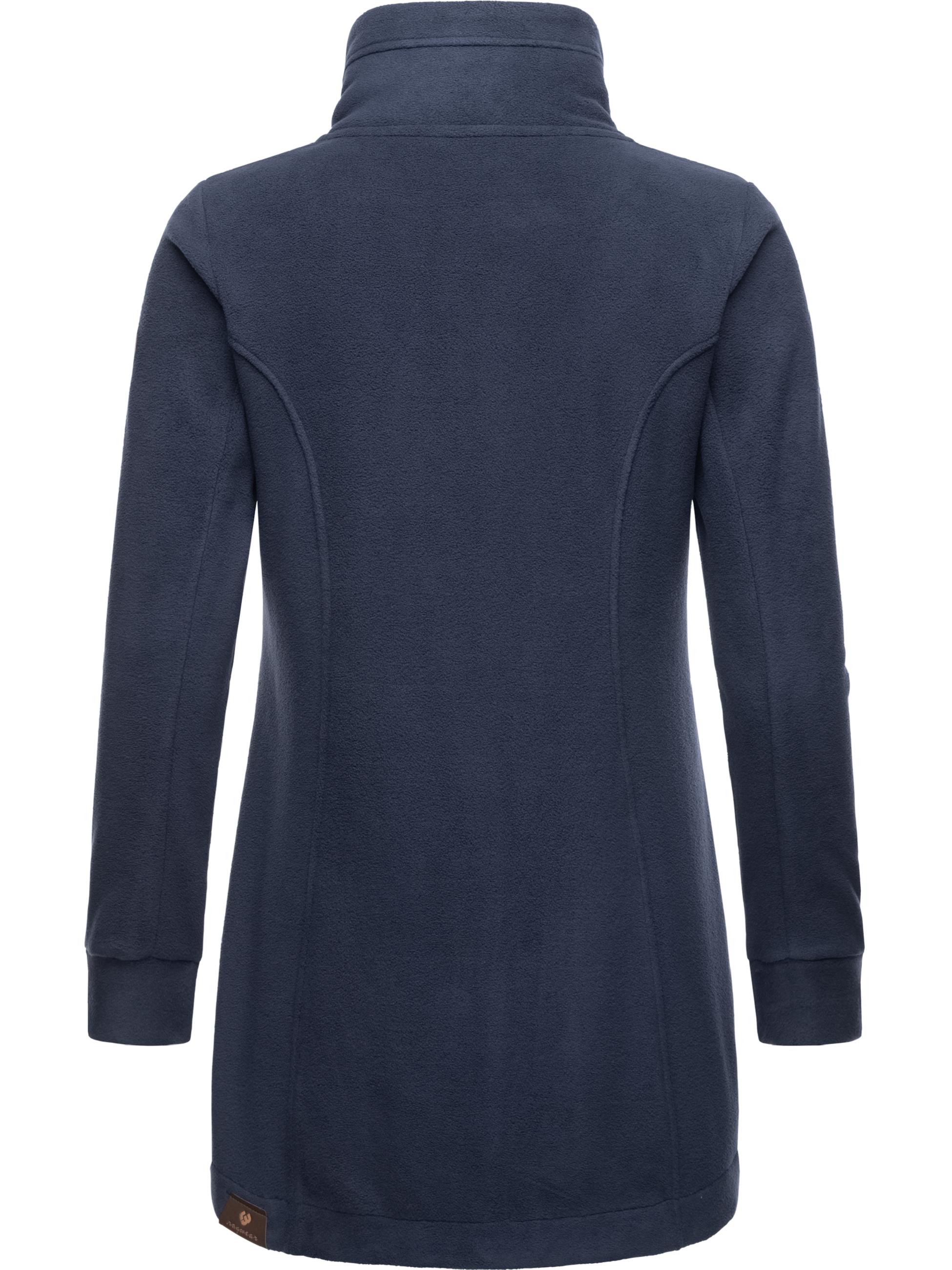 Fleece-Kurzmantel mit hohem Kragen "Letrice Fleece" Navy