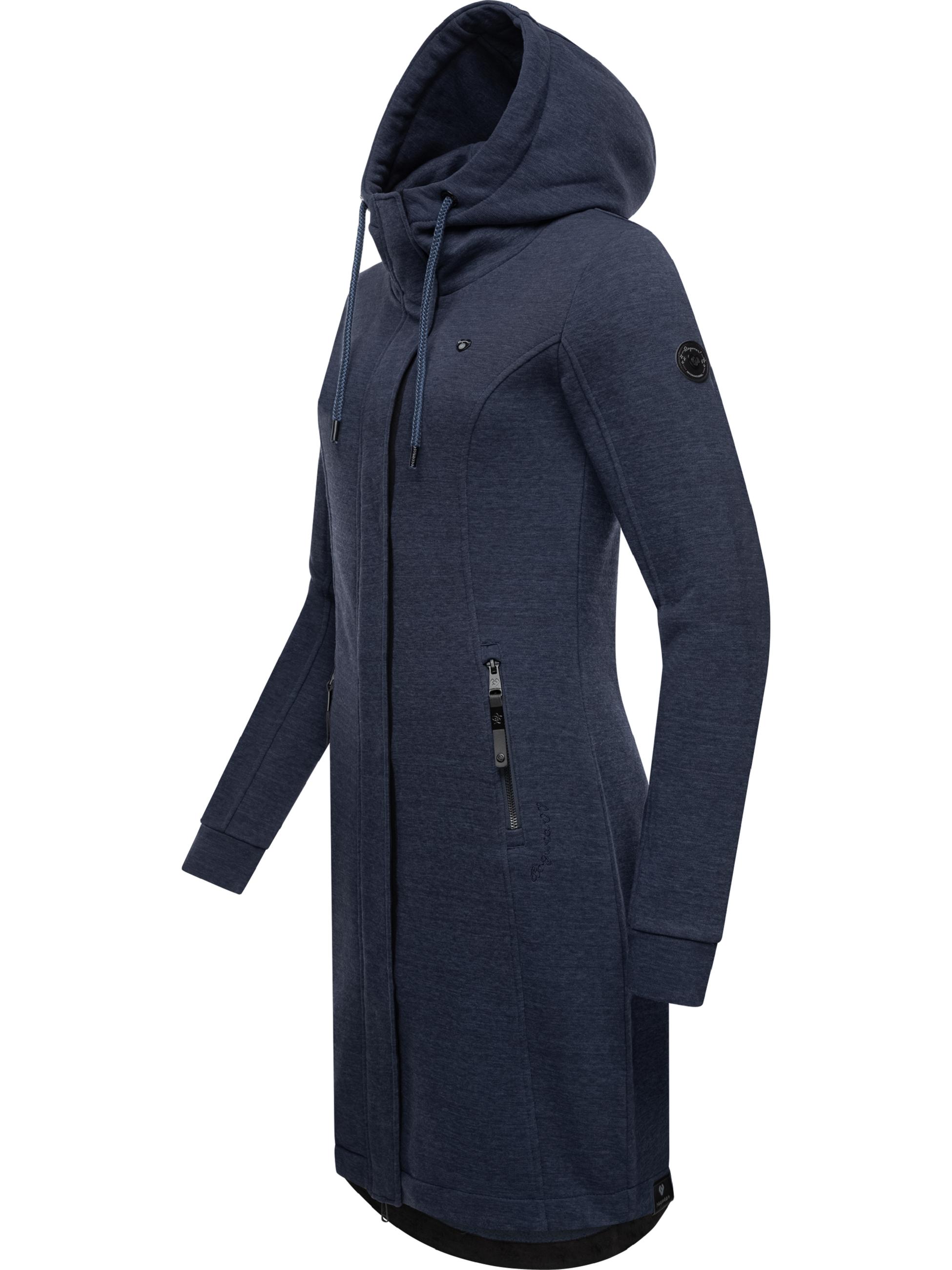 Lange Sweat-Übergangsjacke "Letti Long" Navy