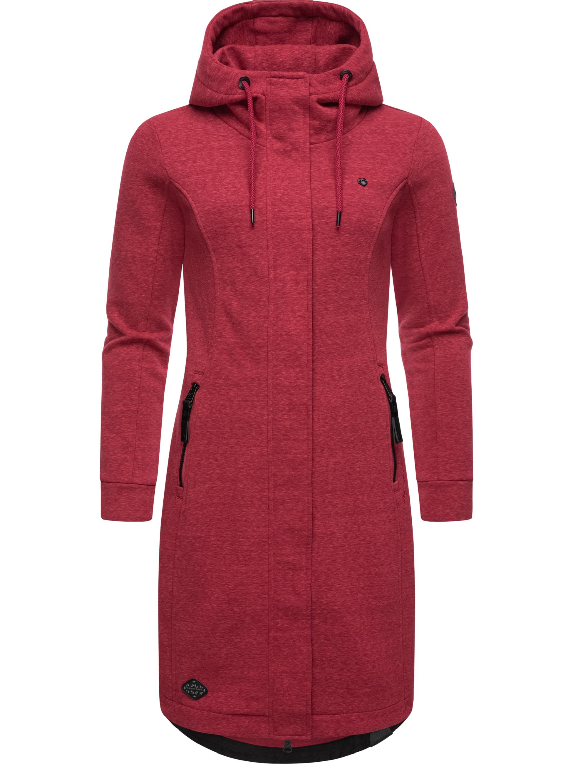 Lange Sweat-Übergangsjacke "Letti Long" Raspberry