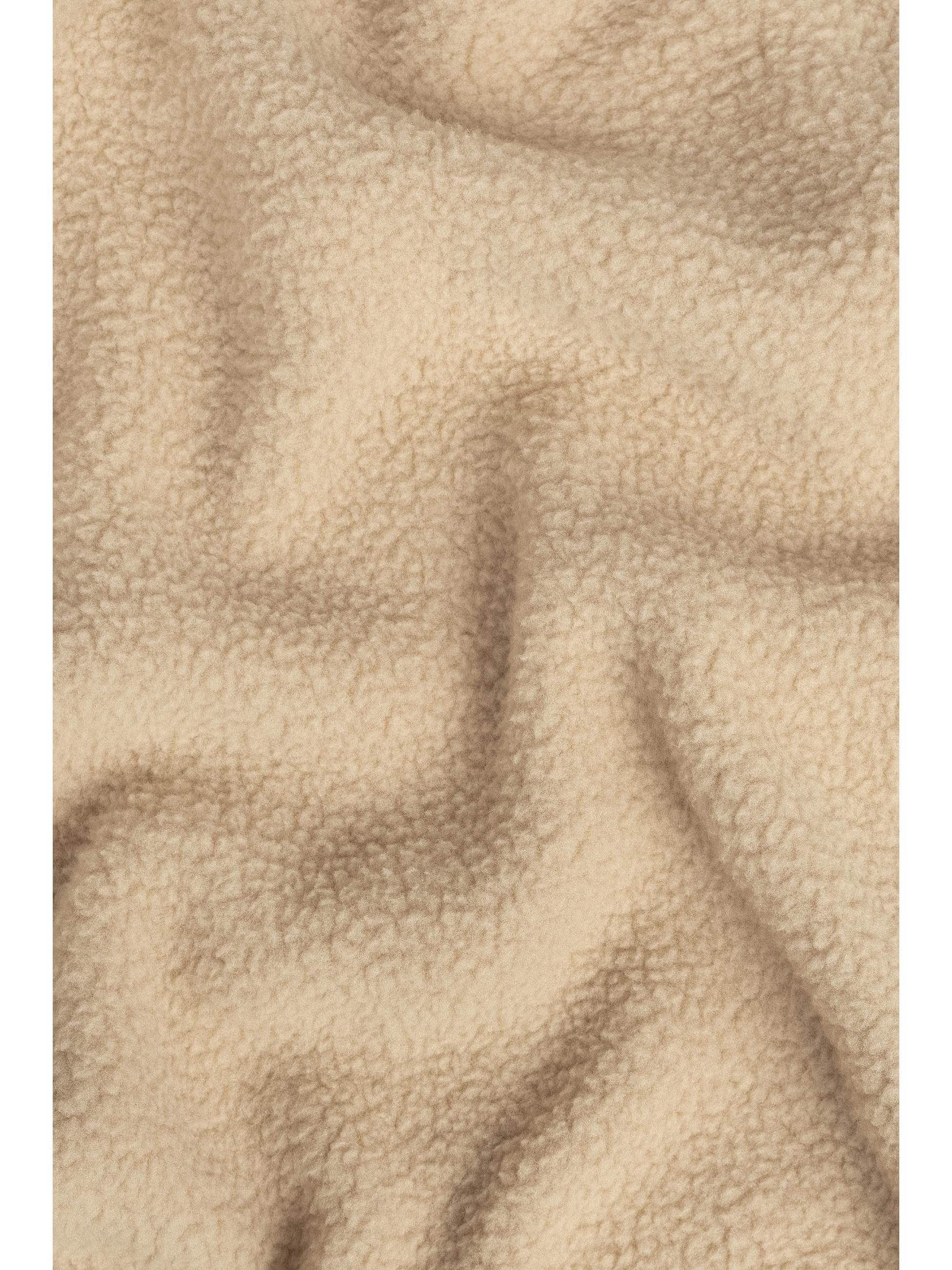 Weicher Fleecemantel mit Kapuze "Letti Teddy-Fleece" Sand