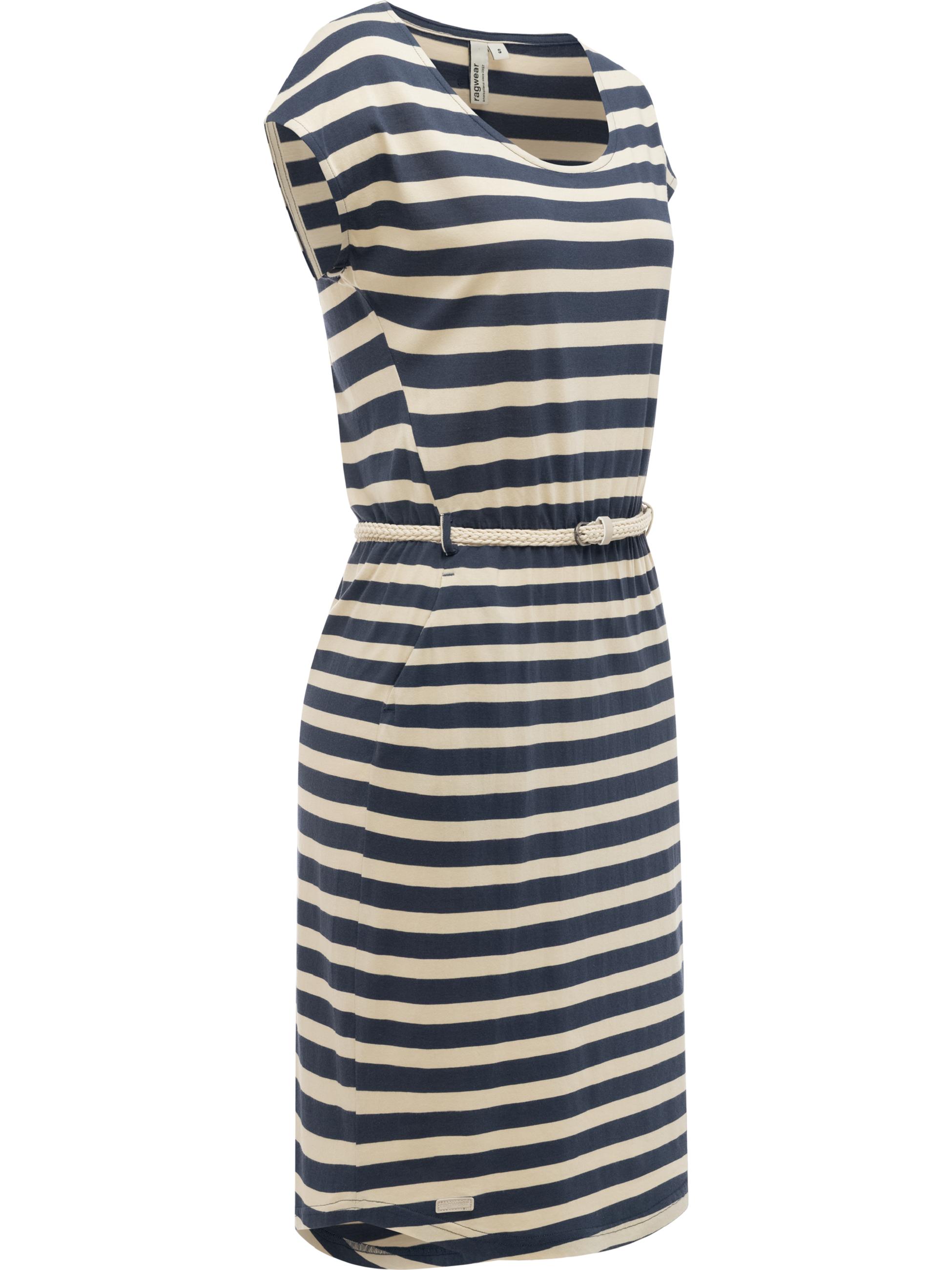 Kurzarm Midikleid mit Taillengürtel "Lilithe" Navy26