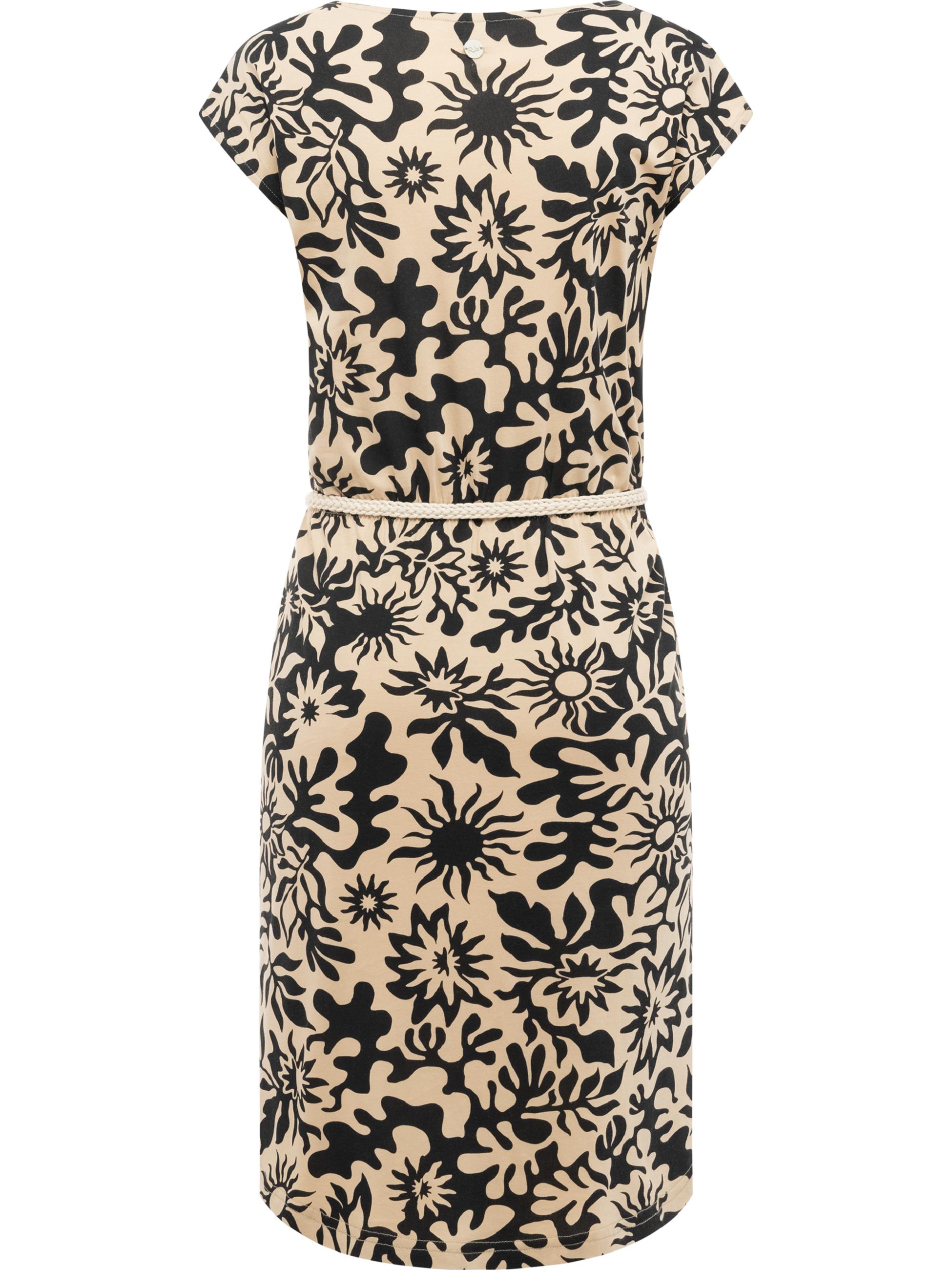 Kurzarm Midikleid mit Taillengürtel "Lilithe" Sand26