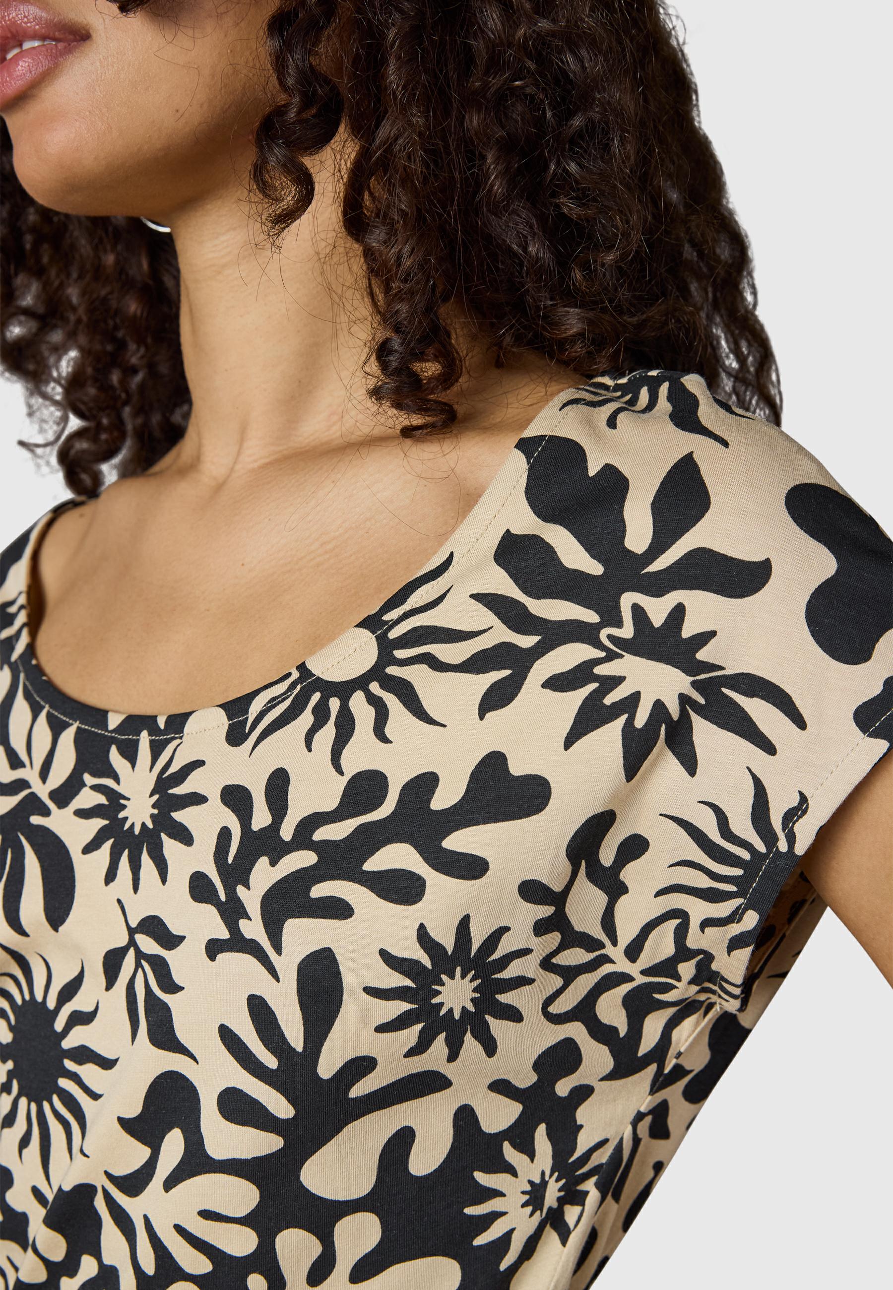 Kurzarm Midikleid mit Taillengürtel "Lilithe" Sand26