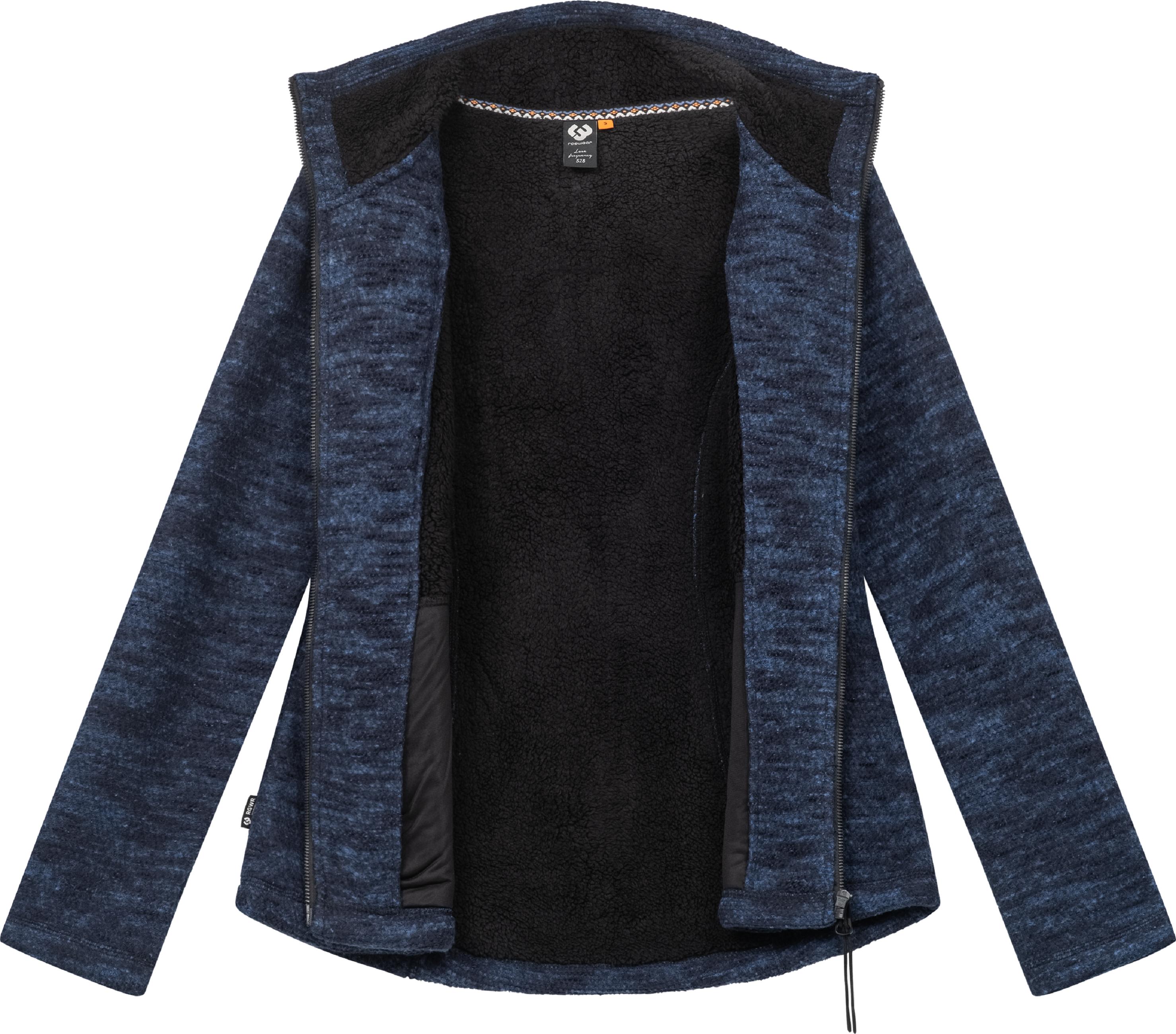 Kuschelige Strickjacke mit Stehkragen "Liram Melange" Navy