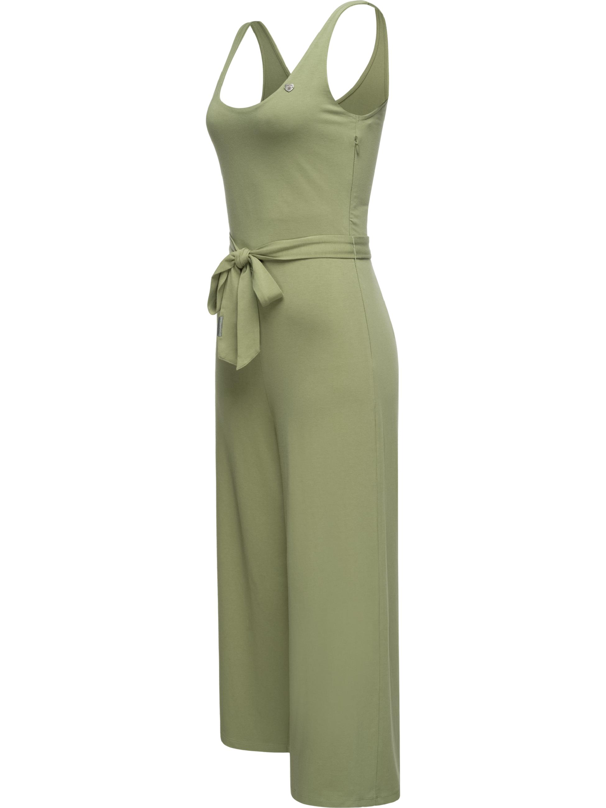 Jumpsuit mit Tailllen-Bindegürtel "Lisseta" Olive