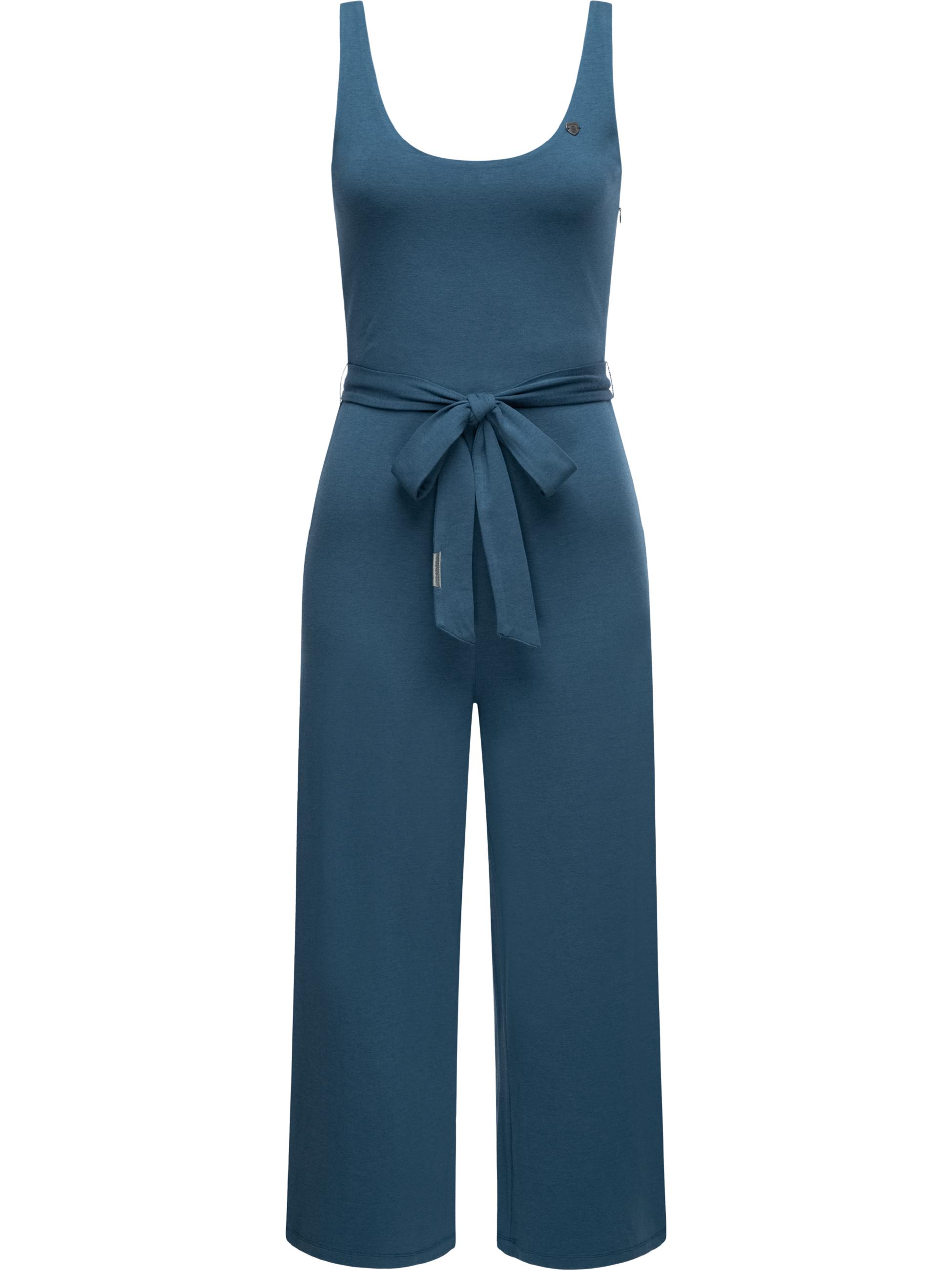 Jumpsuit mit Tailllen-Bindegürtel "Lisseta" Petrol