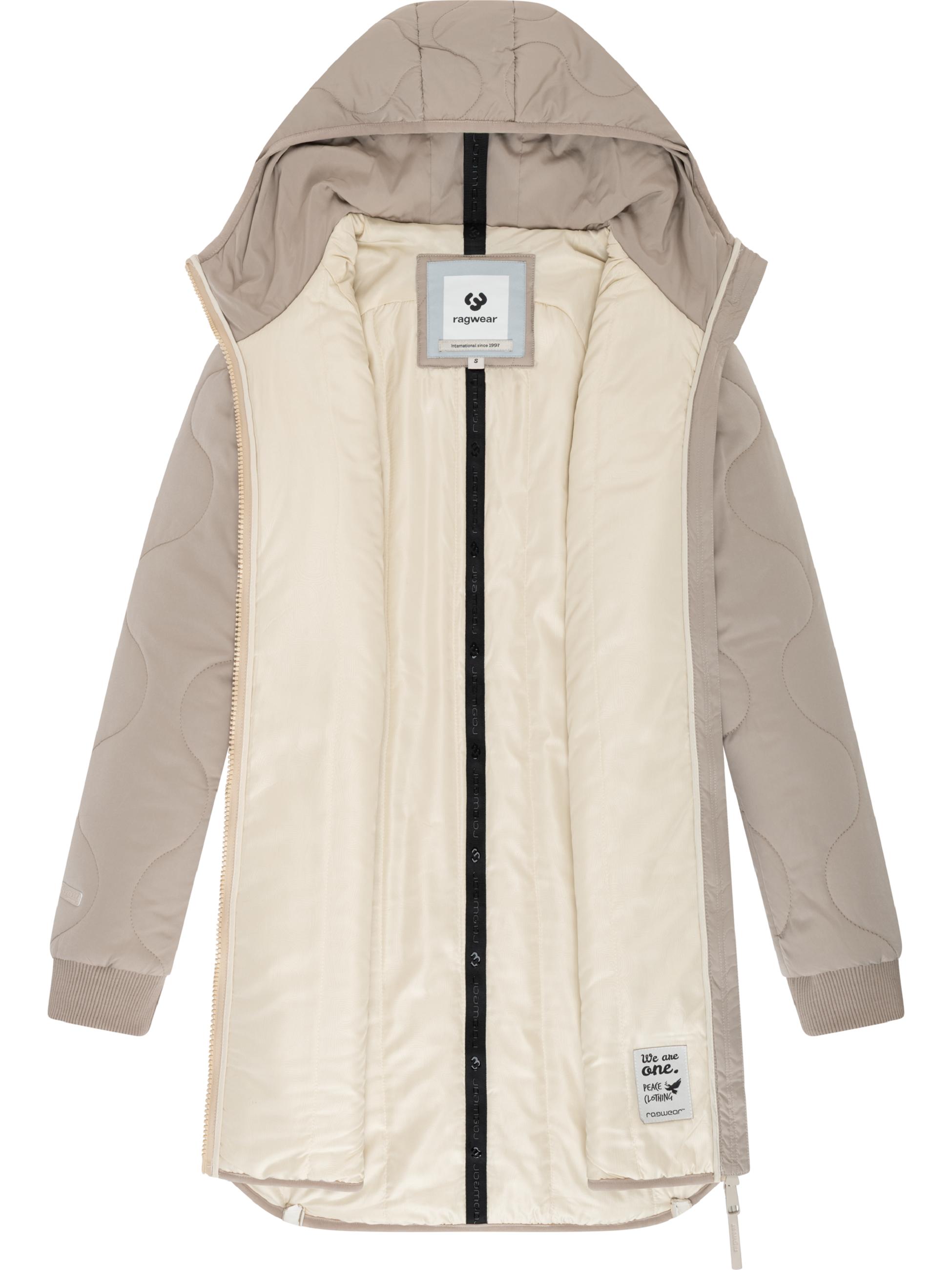 Lange Plüschjacke mit Kapuze "Longeddy" Ecru025