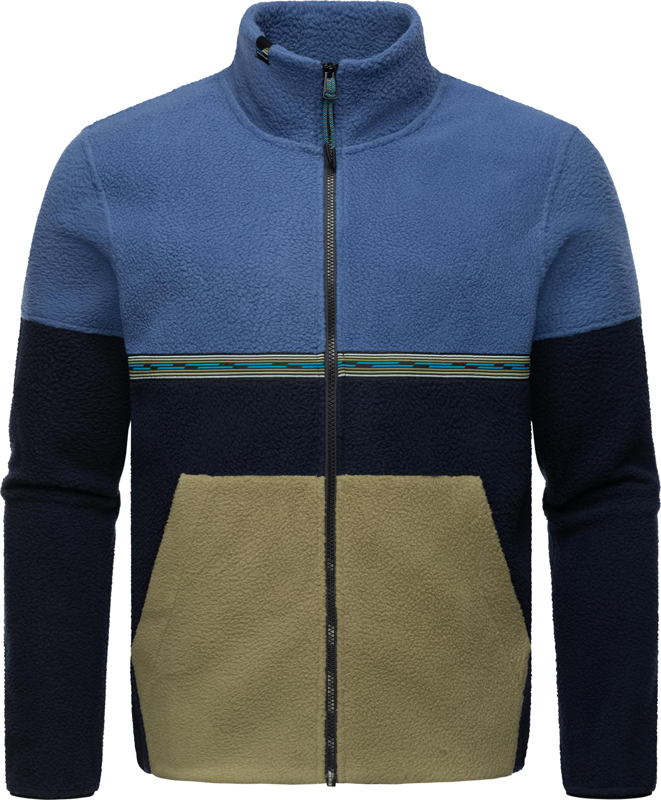 Fleecejacke mit hohem Kragen "Lonndy" Indigo Blue