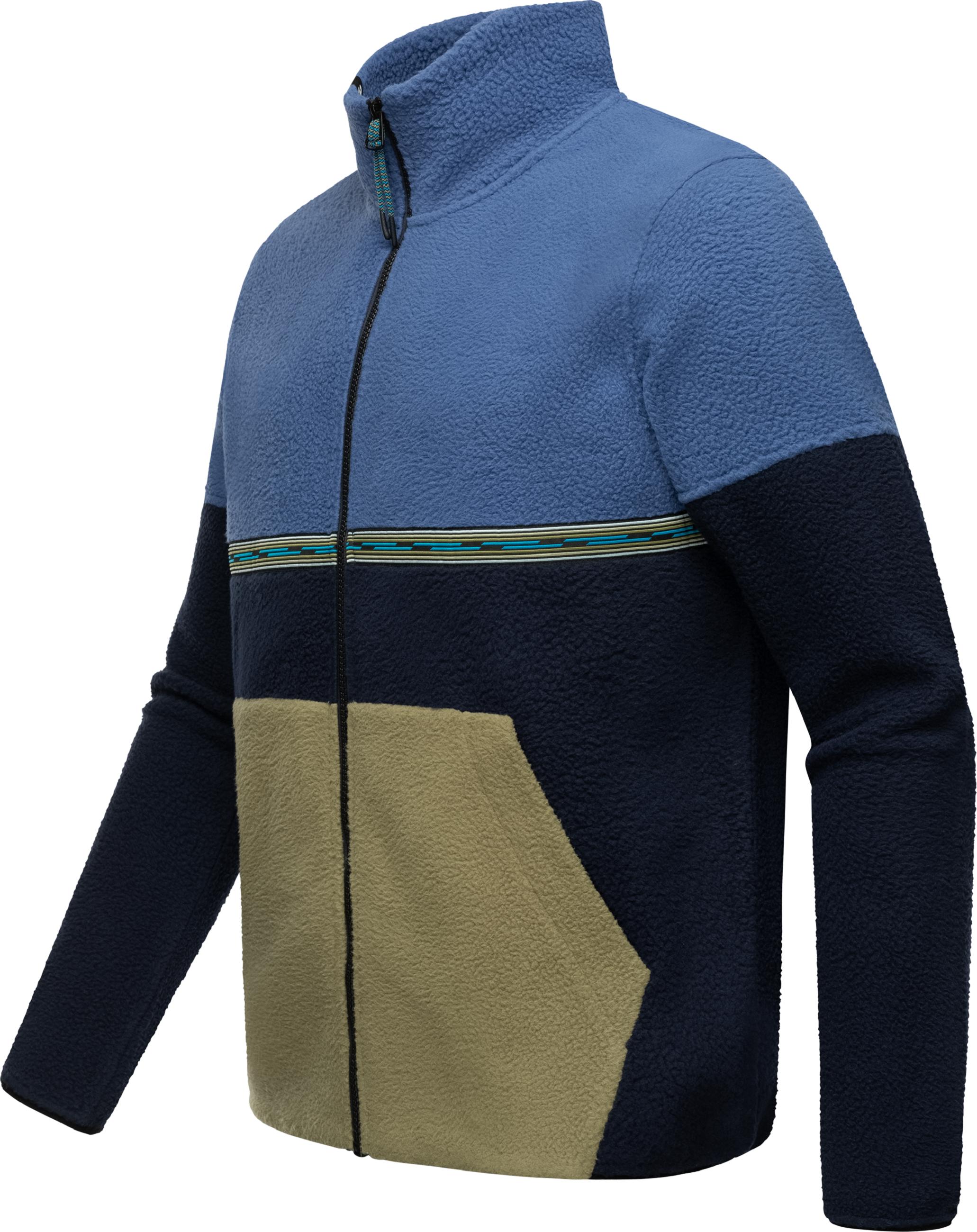 Fleecejacke mit hohem Kragen "Lonndy" Indigo Blue