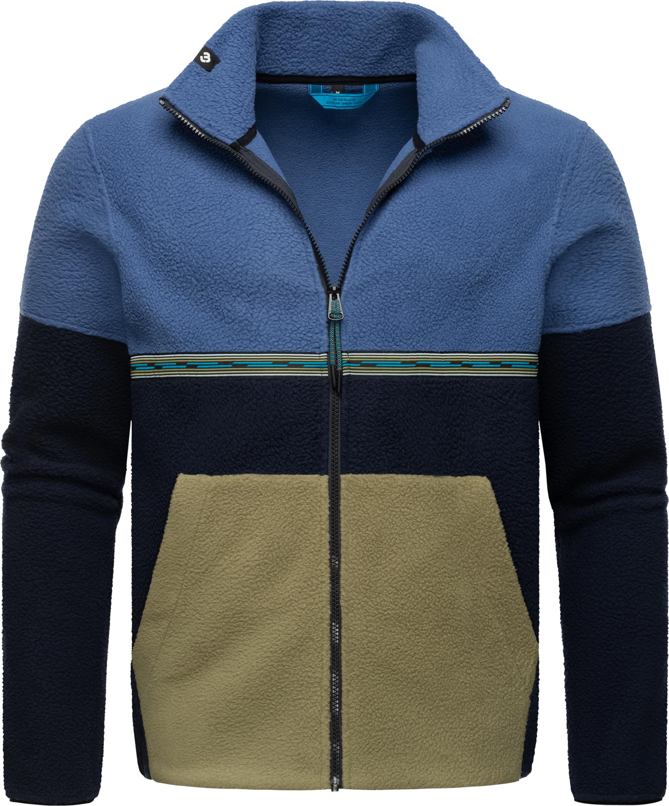 Fleecejacke mit hohem Kragen "Lonndy" Indigo Blue