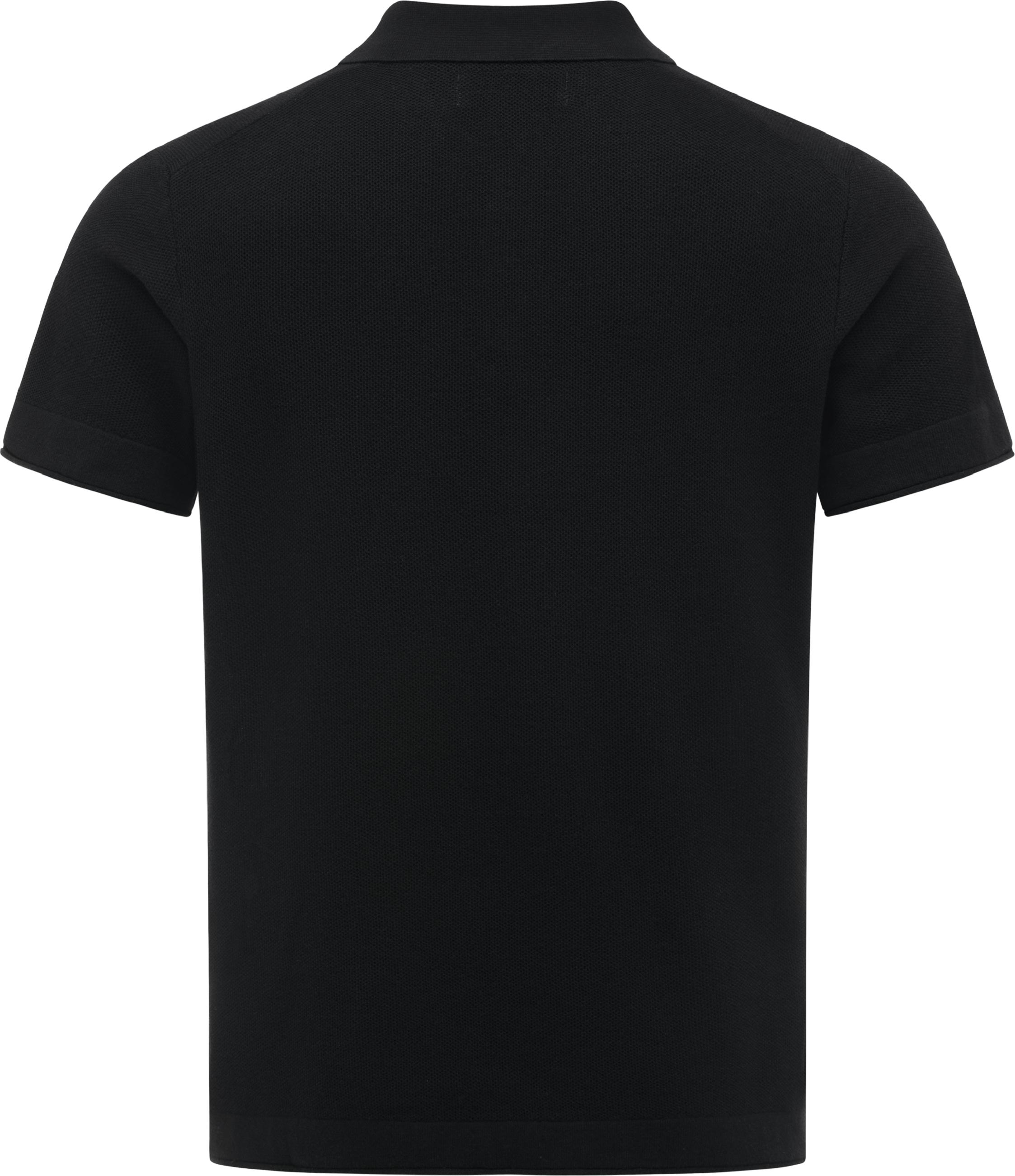 T-Shirt mit Hemdkragen "Lorien" Black