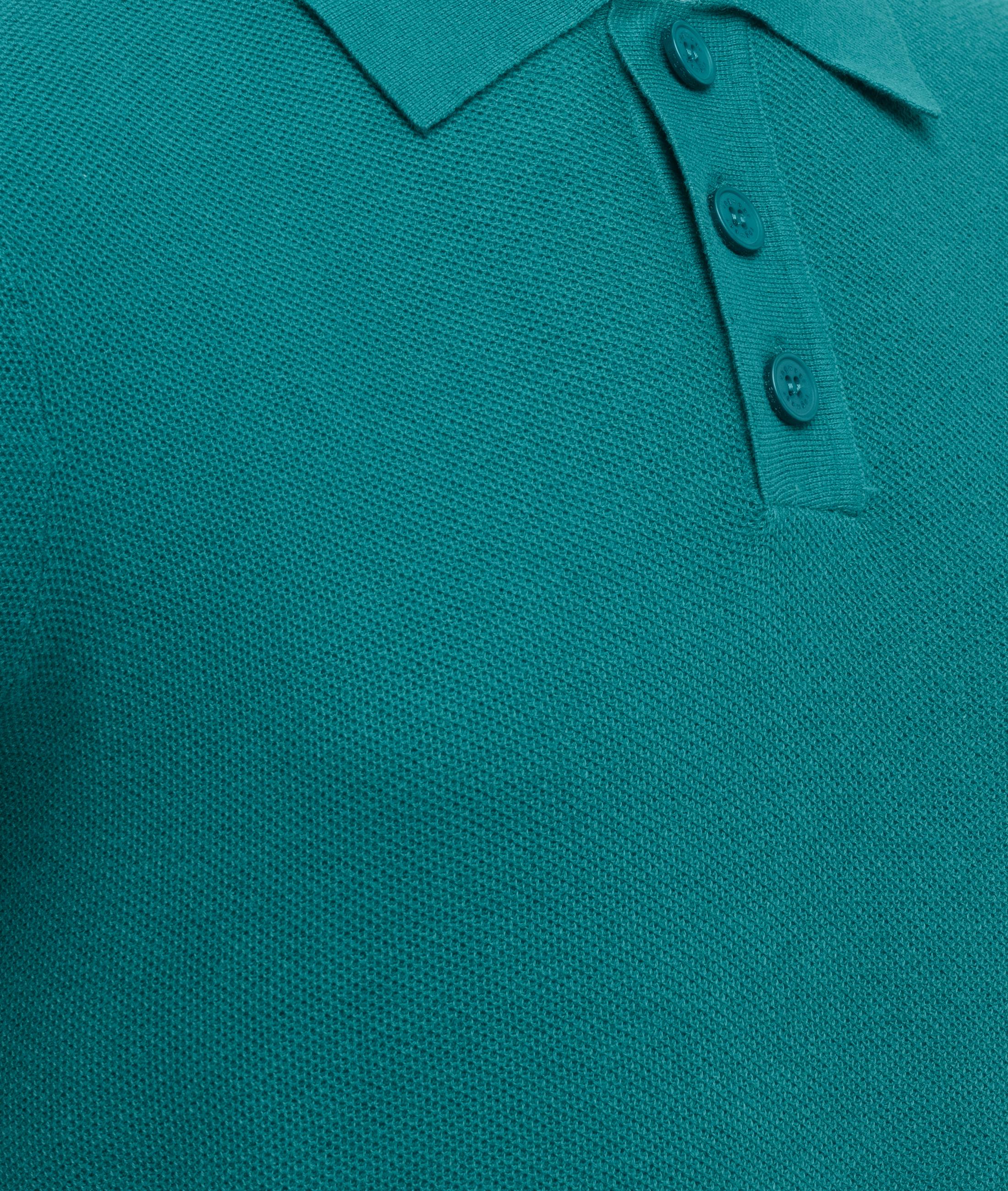 T-Shirt mit Hemdkragen "Lorien" Teal Green