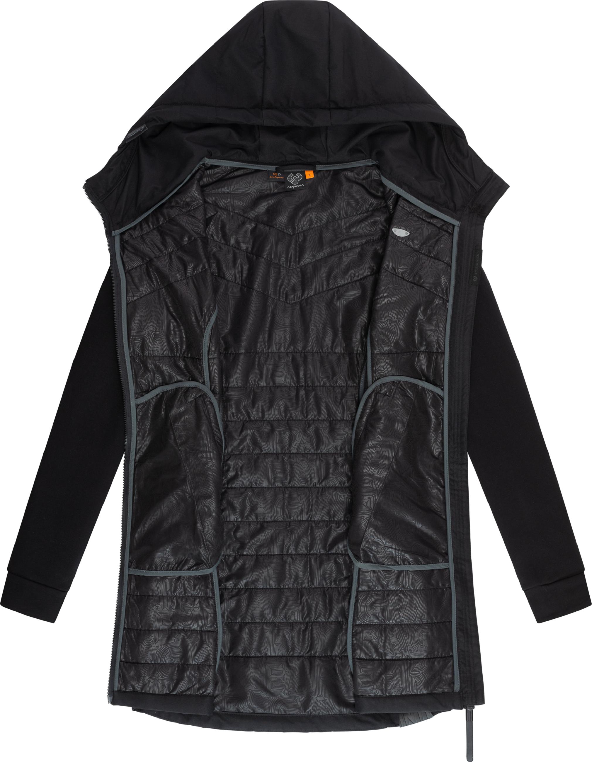 Leichter Steppmantel mit weichen Ärmeln "Lucinda Long" Black22