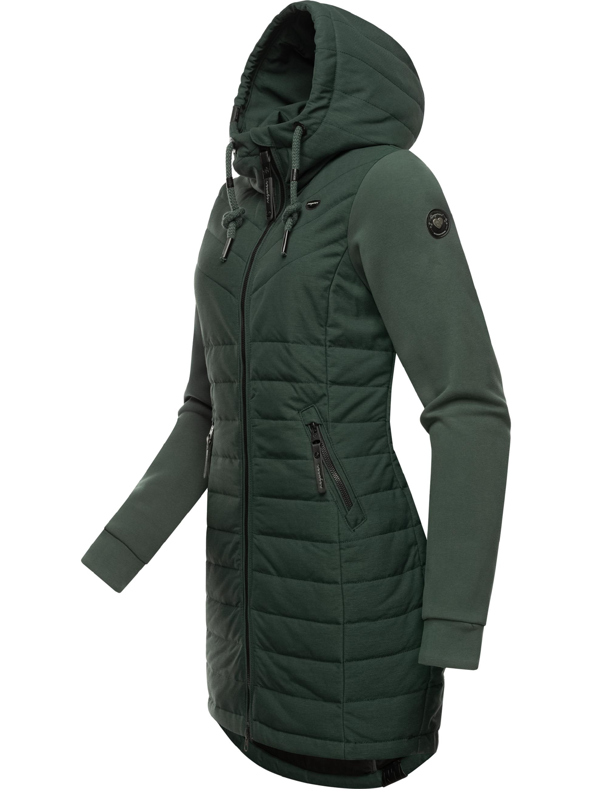 Leichter Steppmantel mit weichen Ärmeln "Lucinda Long" Dark Green23