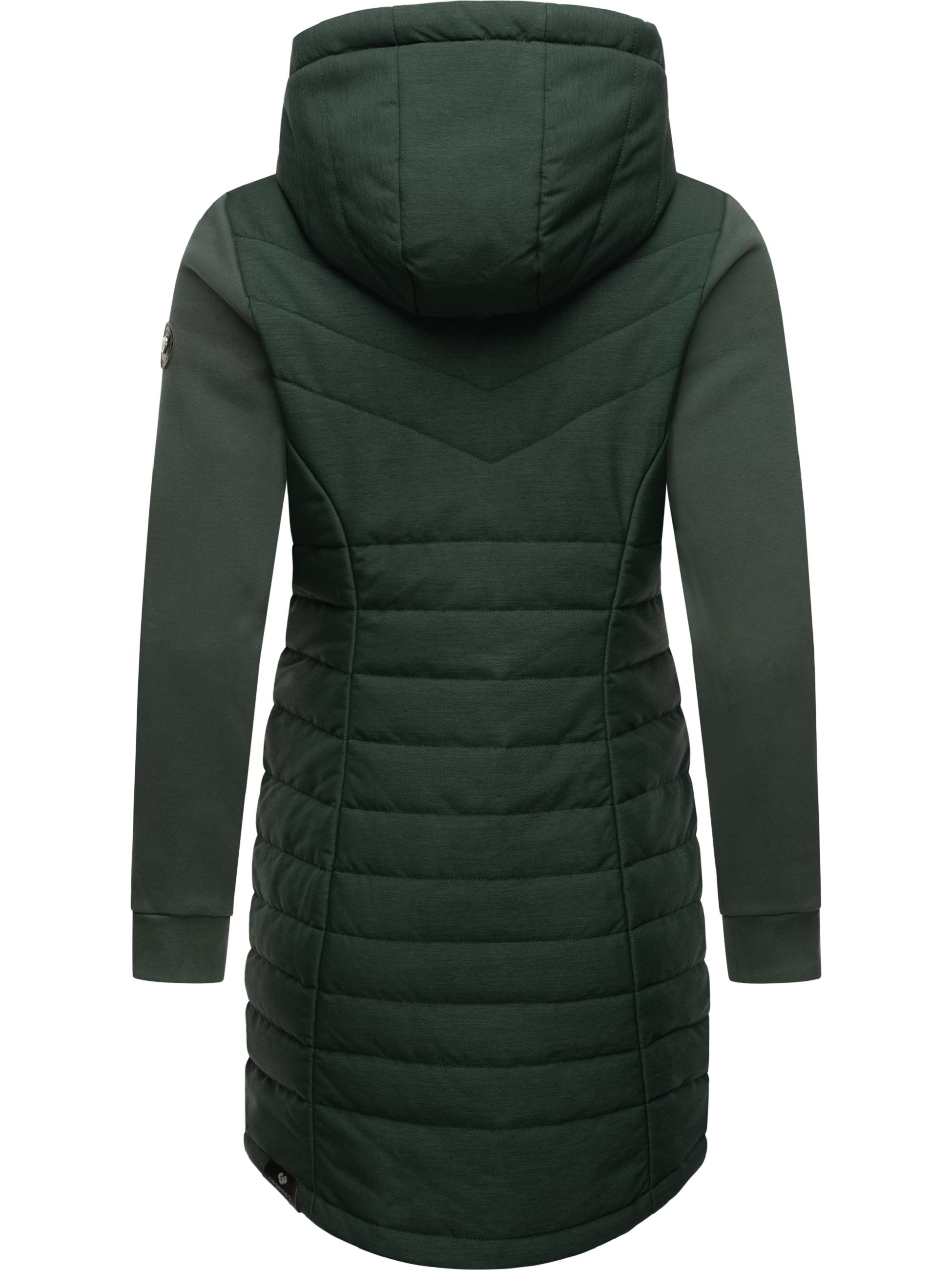 Leichter Steppmantel mit weichen Ärmeln "Lucinda Long" Dark Green23