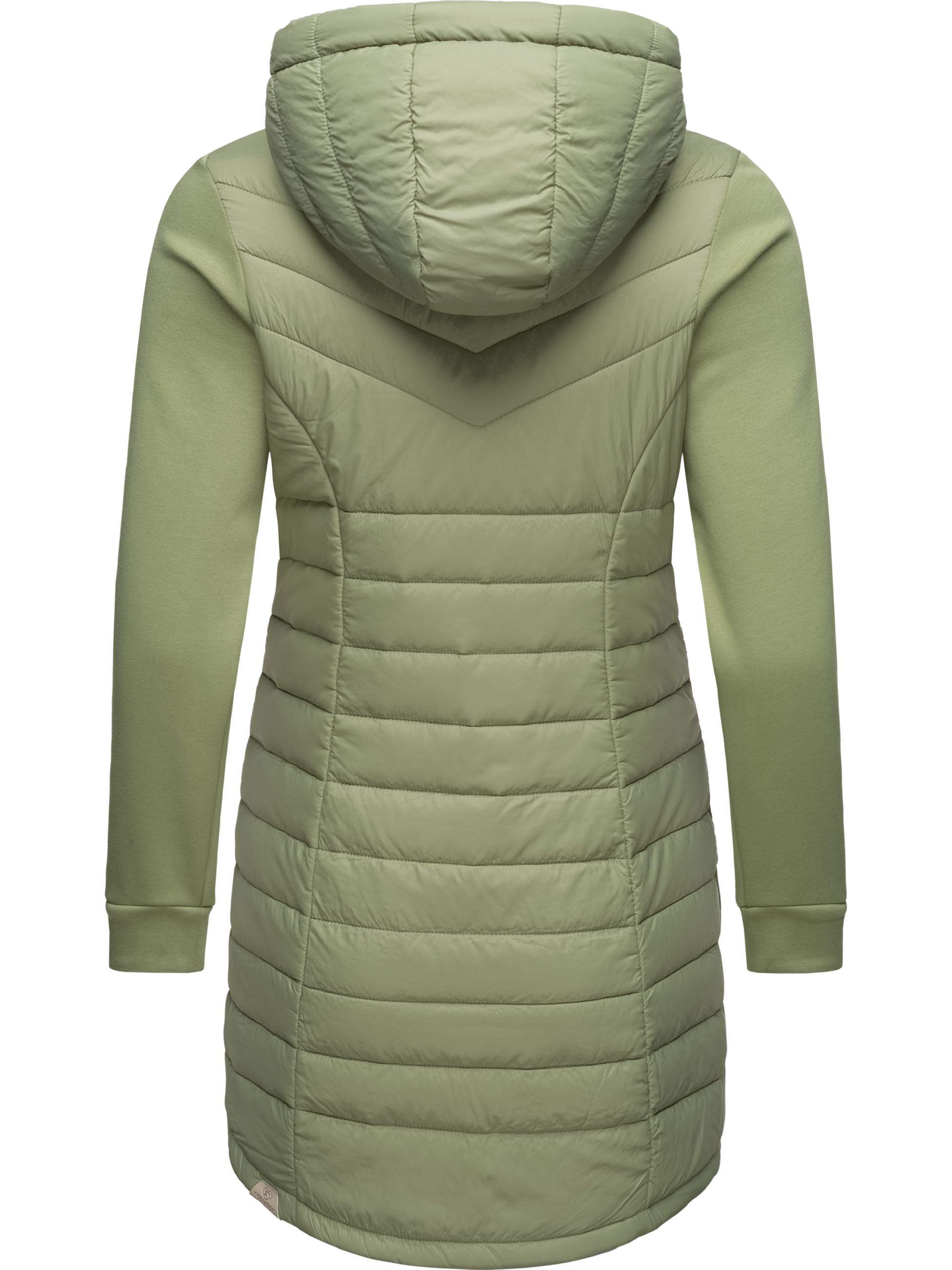 Langer Steppmantel Übergang "Lucinda Long II" Light Olive24