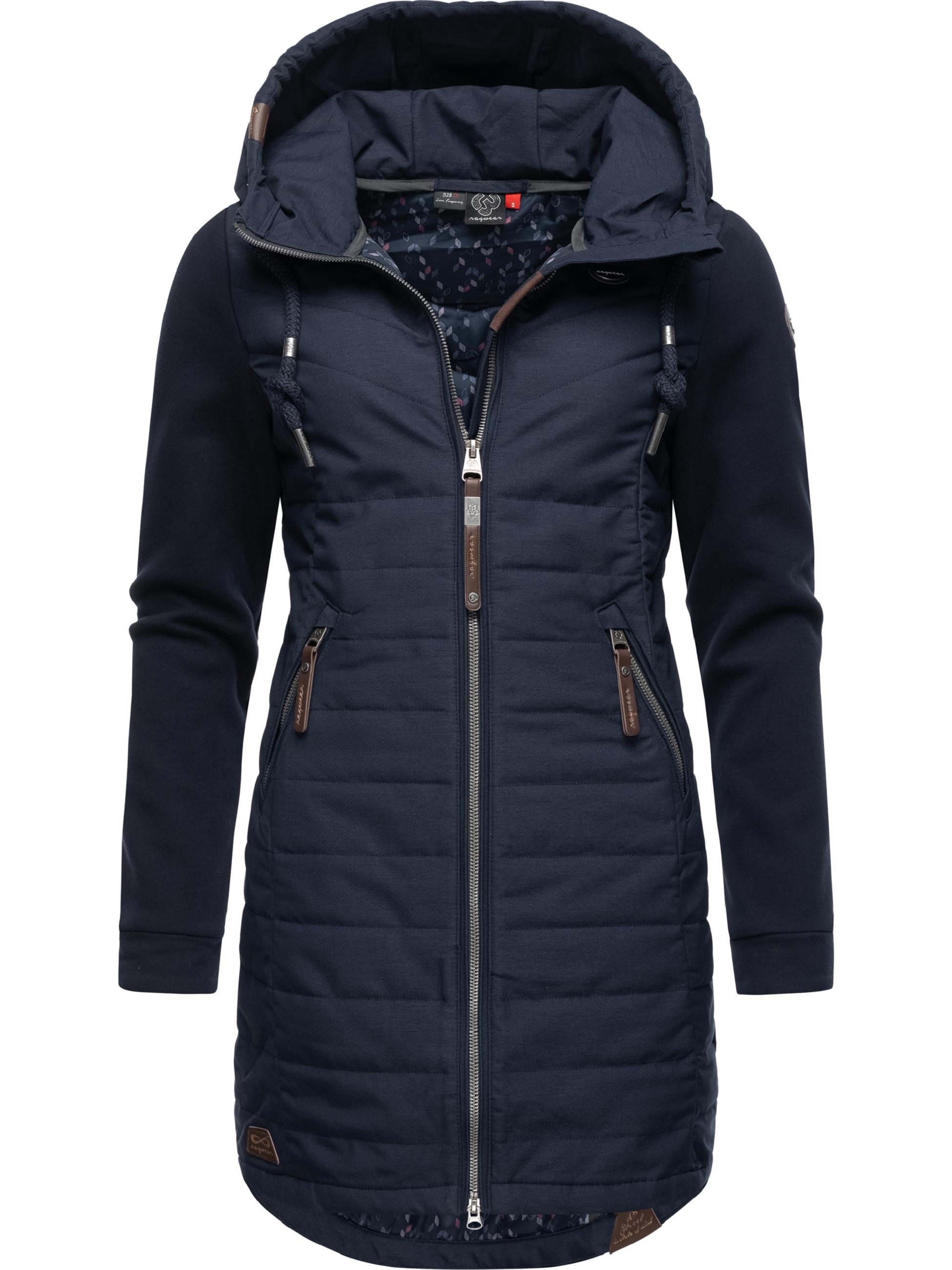 Leichter Steppmantel mit weichen Ärmeln "Lucinda Long" Navy22