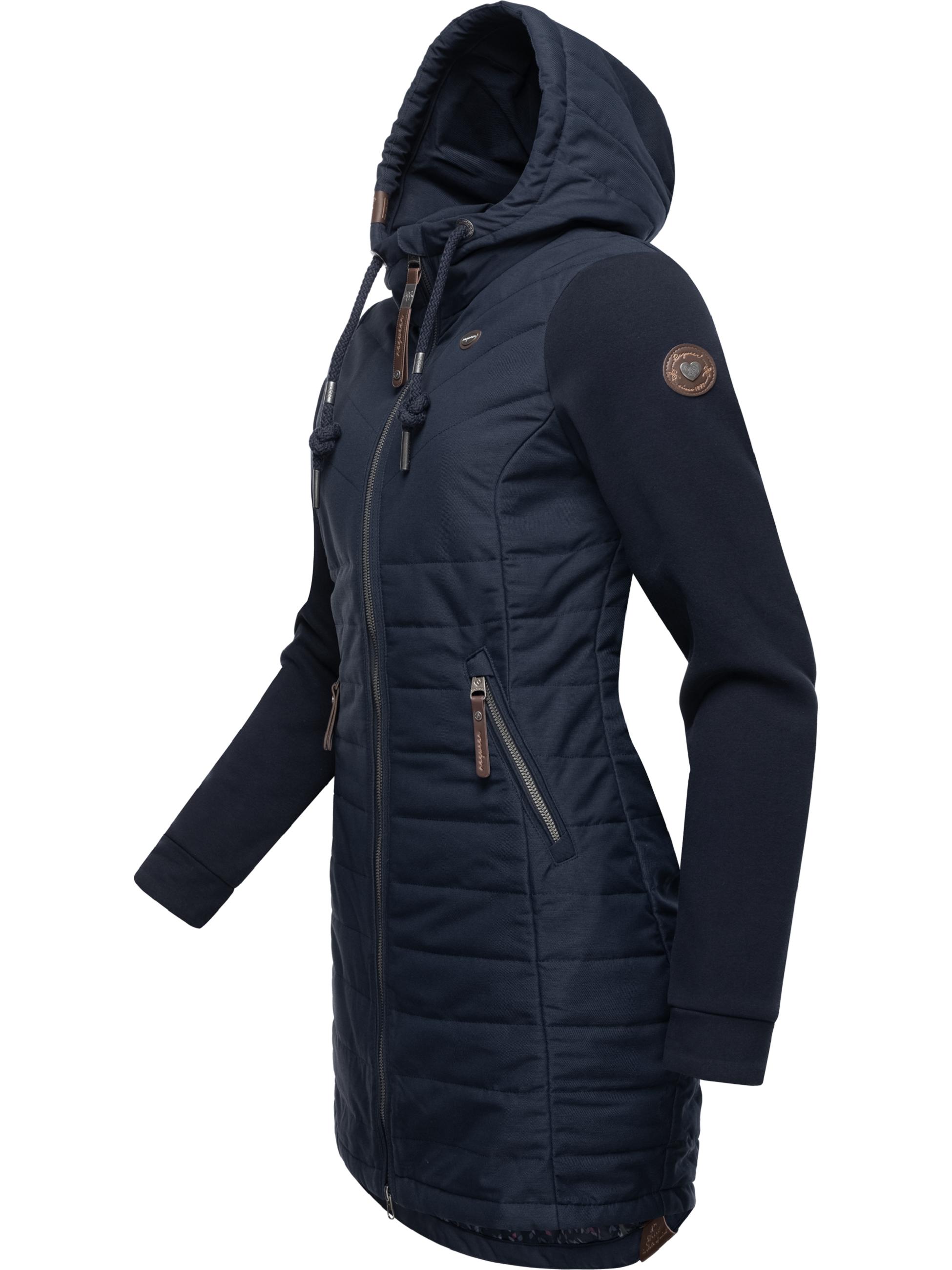 Leichter Steppmantel mit weichen Ärmeln "Lucinda Long" Navy22