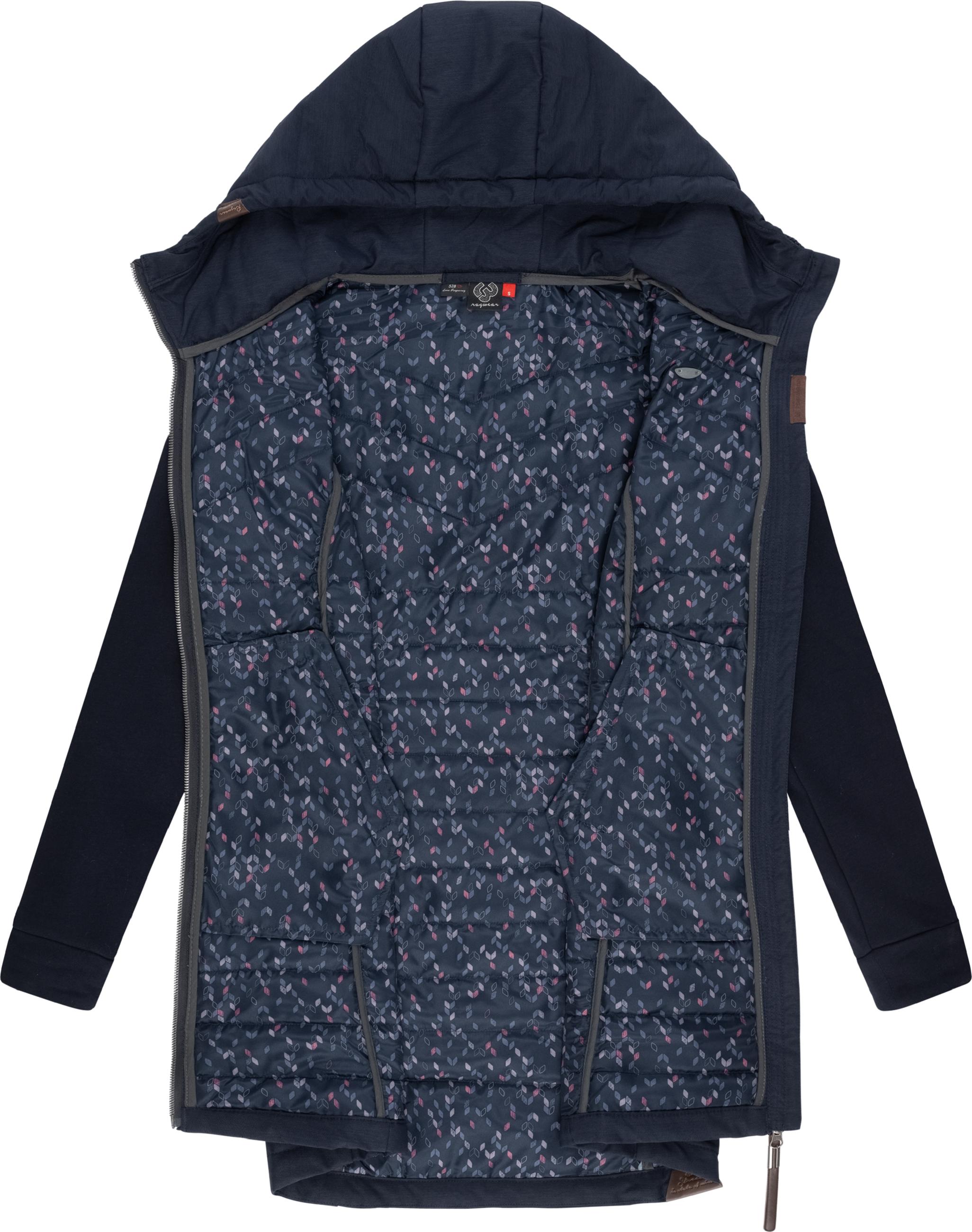 Leichter Steppmantel mit weichen Ärmeln "Lucinda Long" Navy22