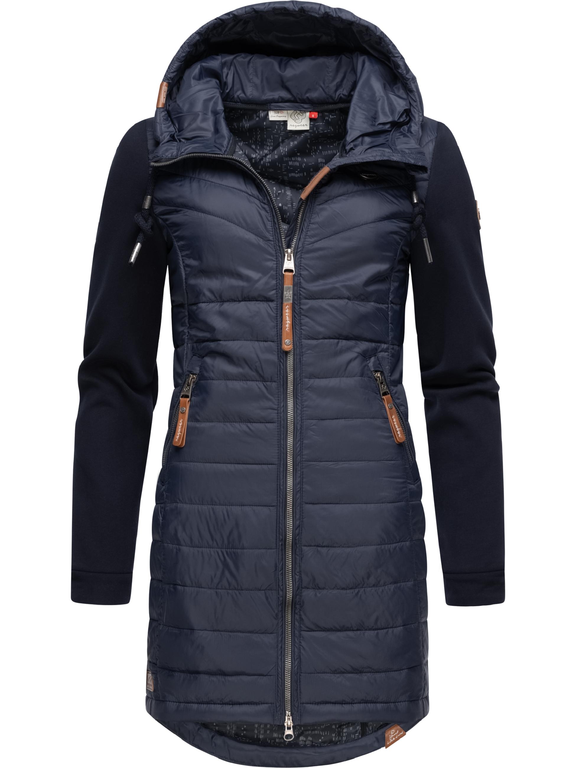 Leichter Steppmantel mit weichen Ärmeln "Lucinda Long" Navy