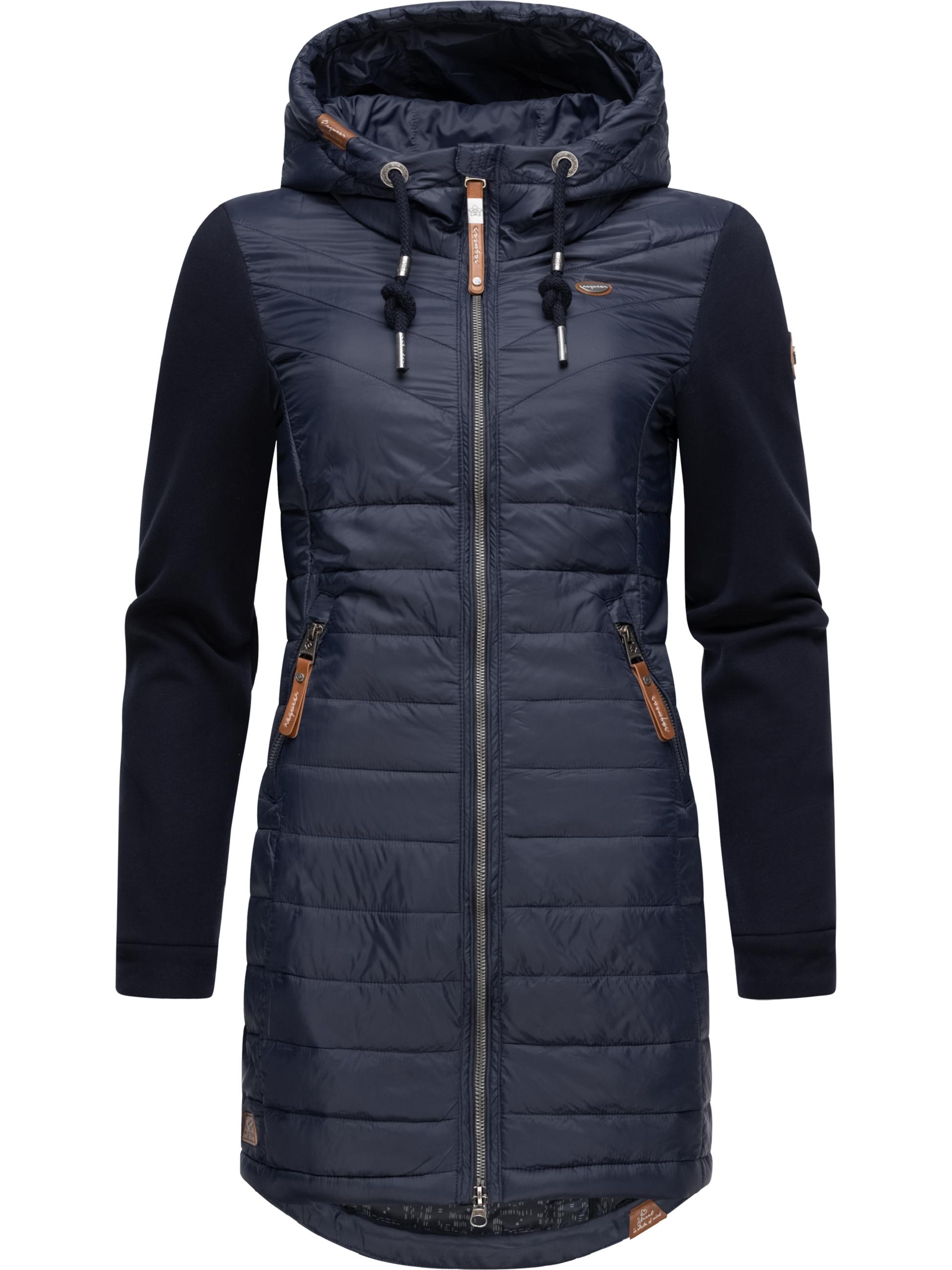 Leichter Steppmantel mit weichen Ärmeln "Lucinda Long" Navy