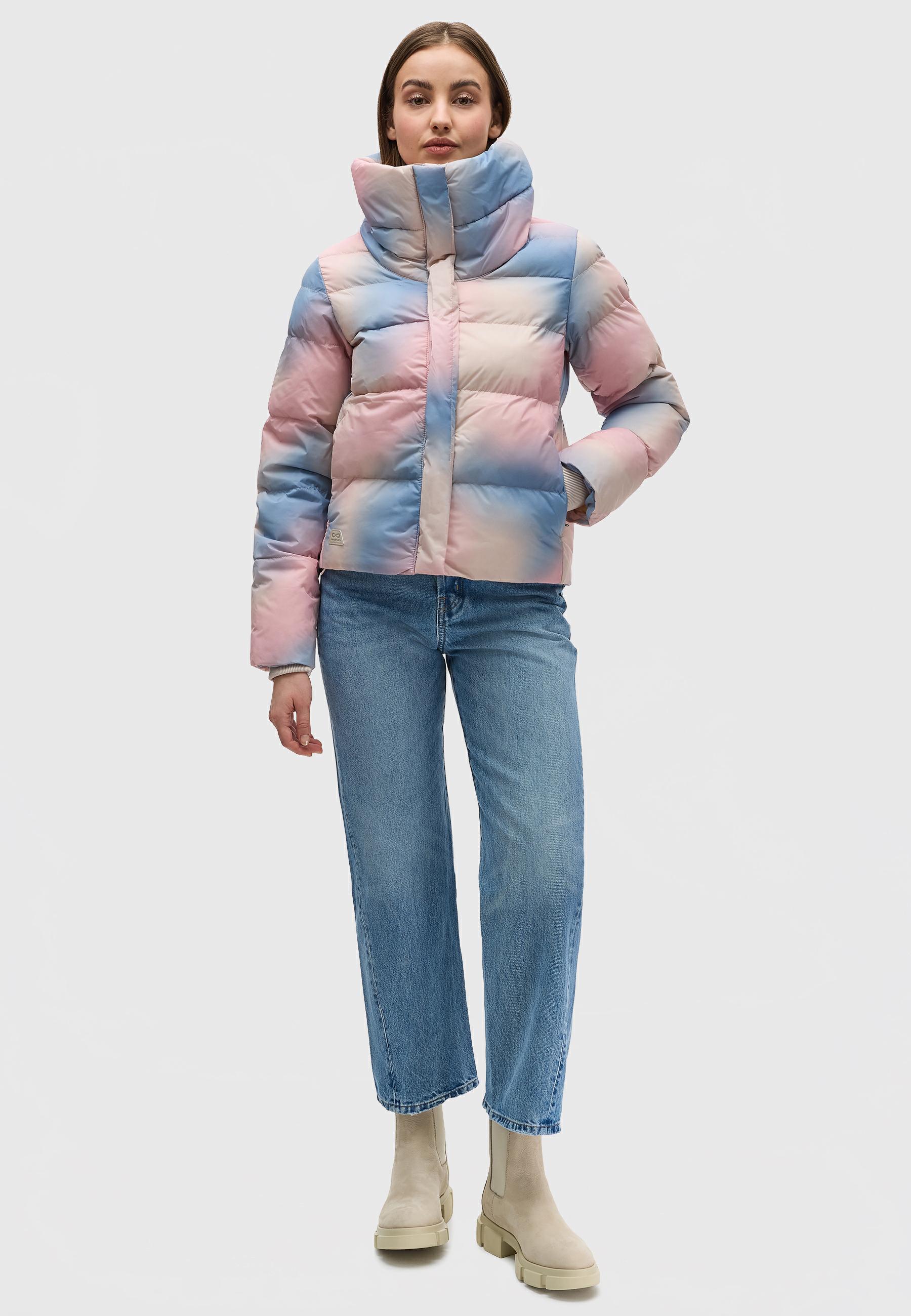 Cropped Winter Steppjacke "Lunis Ombre" Cinnamon Combo