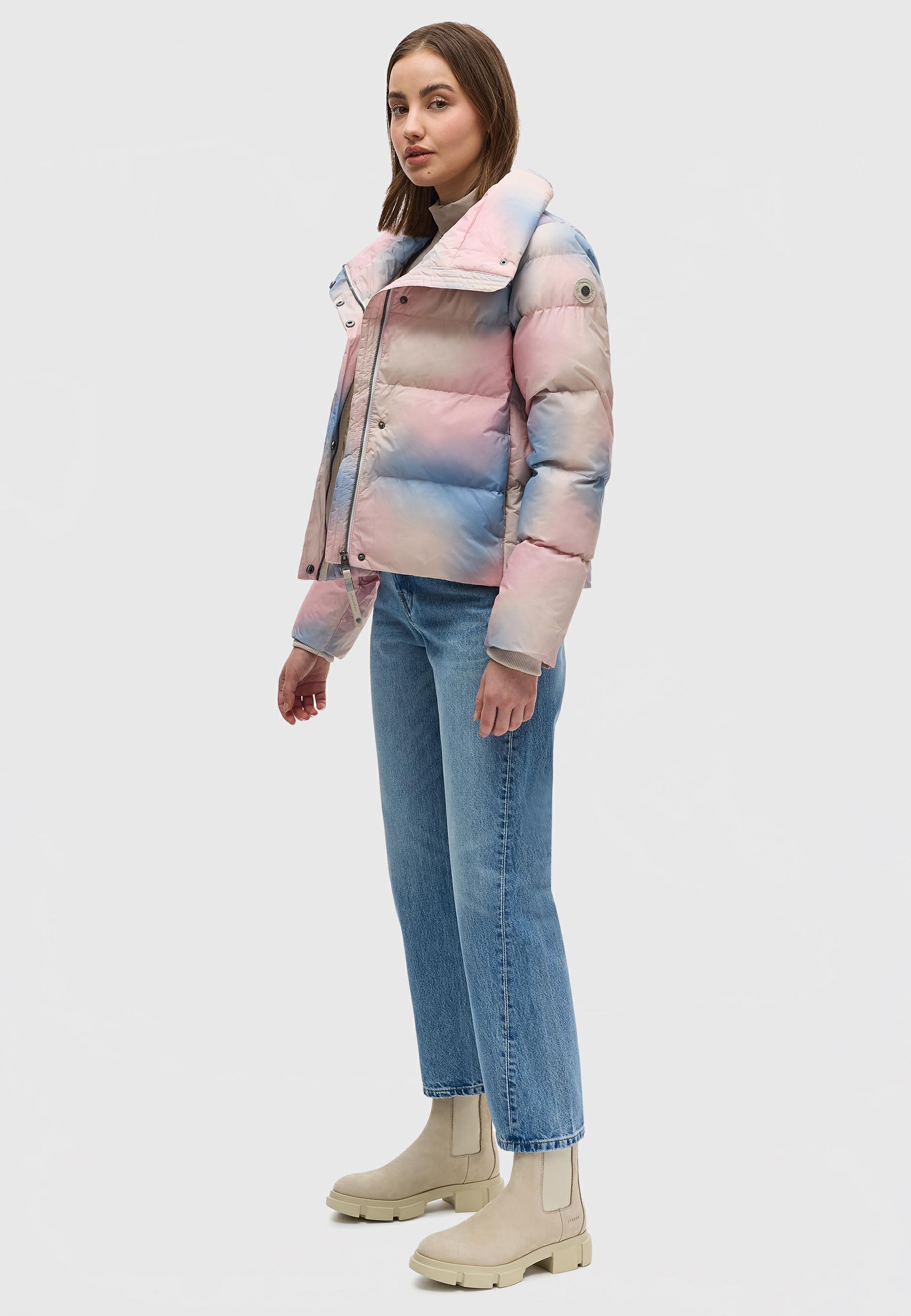 Cropped Winter Steppjacke "Lunis Ombre" Cinnamon Combo