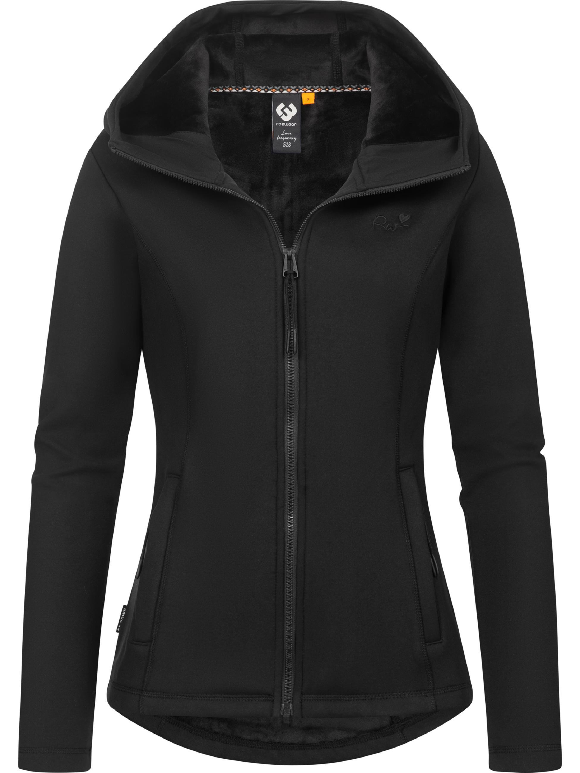 Weiche Sweatjacke mit Kapuze "Lyshka" Black