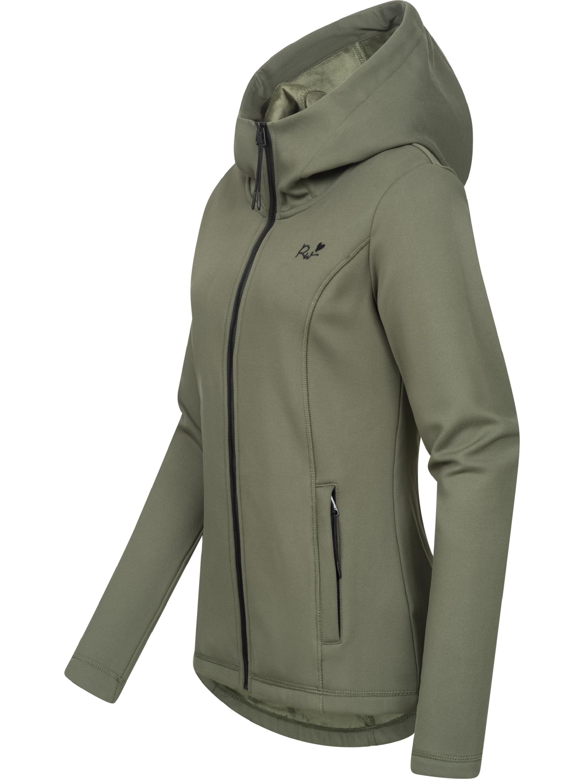 Weiche Sweatjacke mit Kapuze "Lyshka" Dark Olive