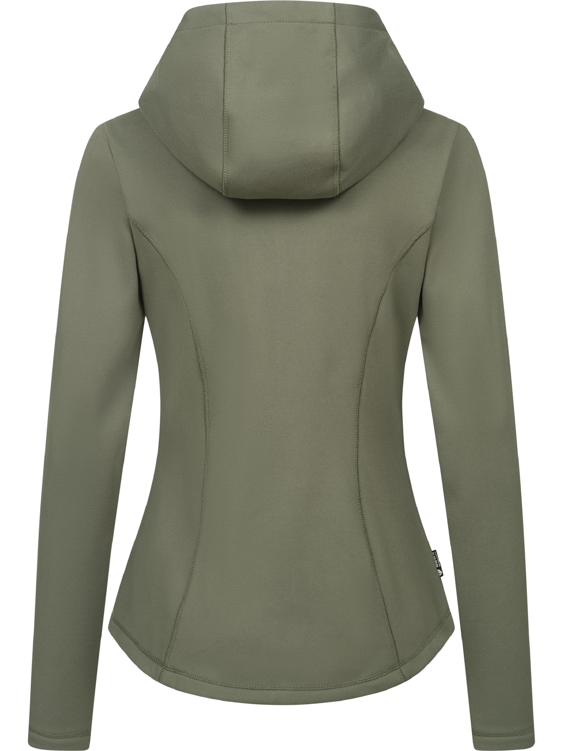 Weiche Sweatjacke mit Kapuze "Lyshka" Dark Olive