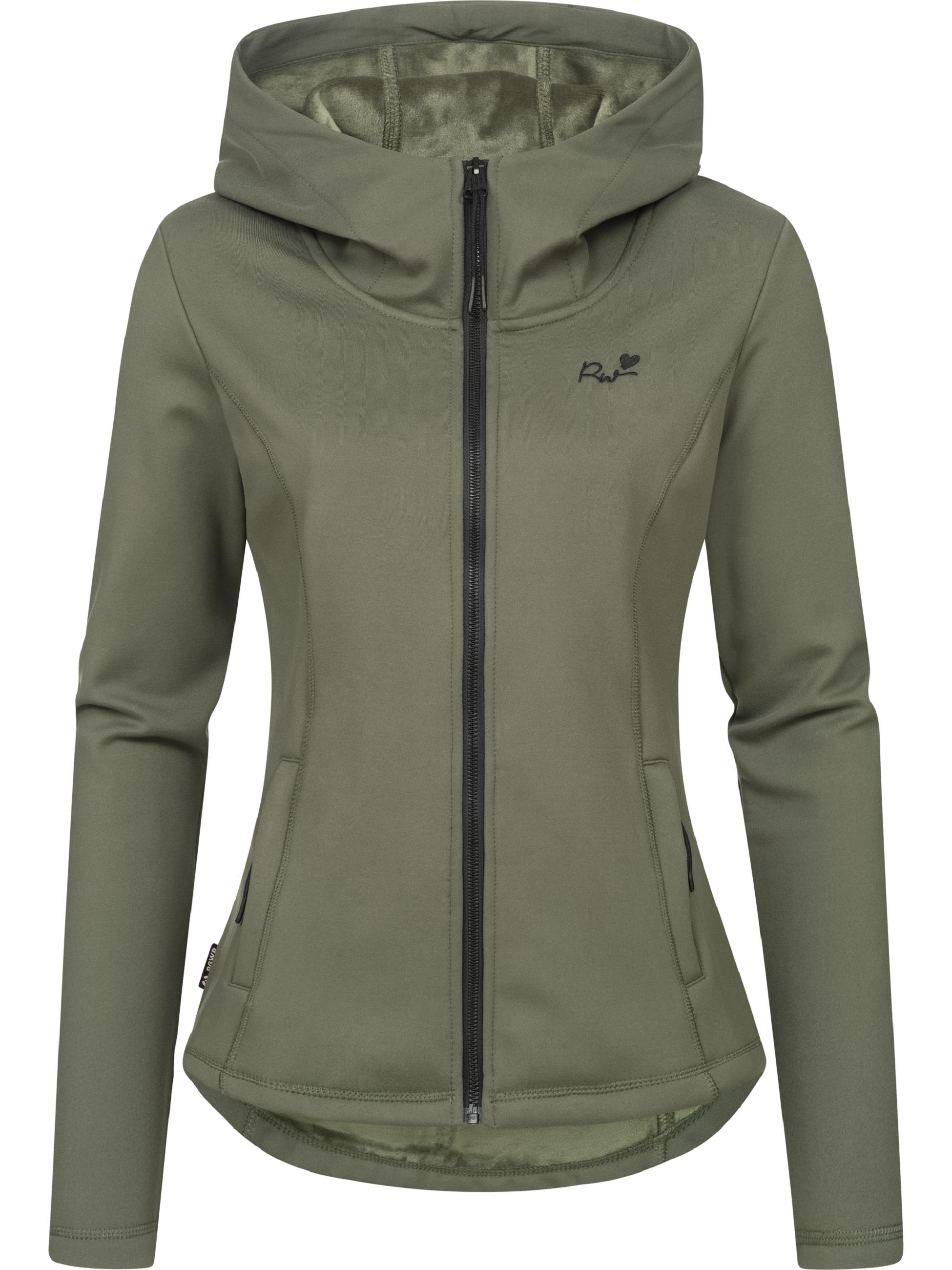 Weiche Sweatjacke mit Kapuze "Lyshka" Dark Olive