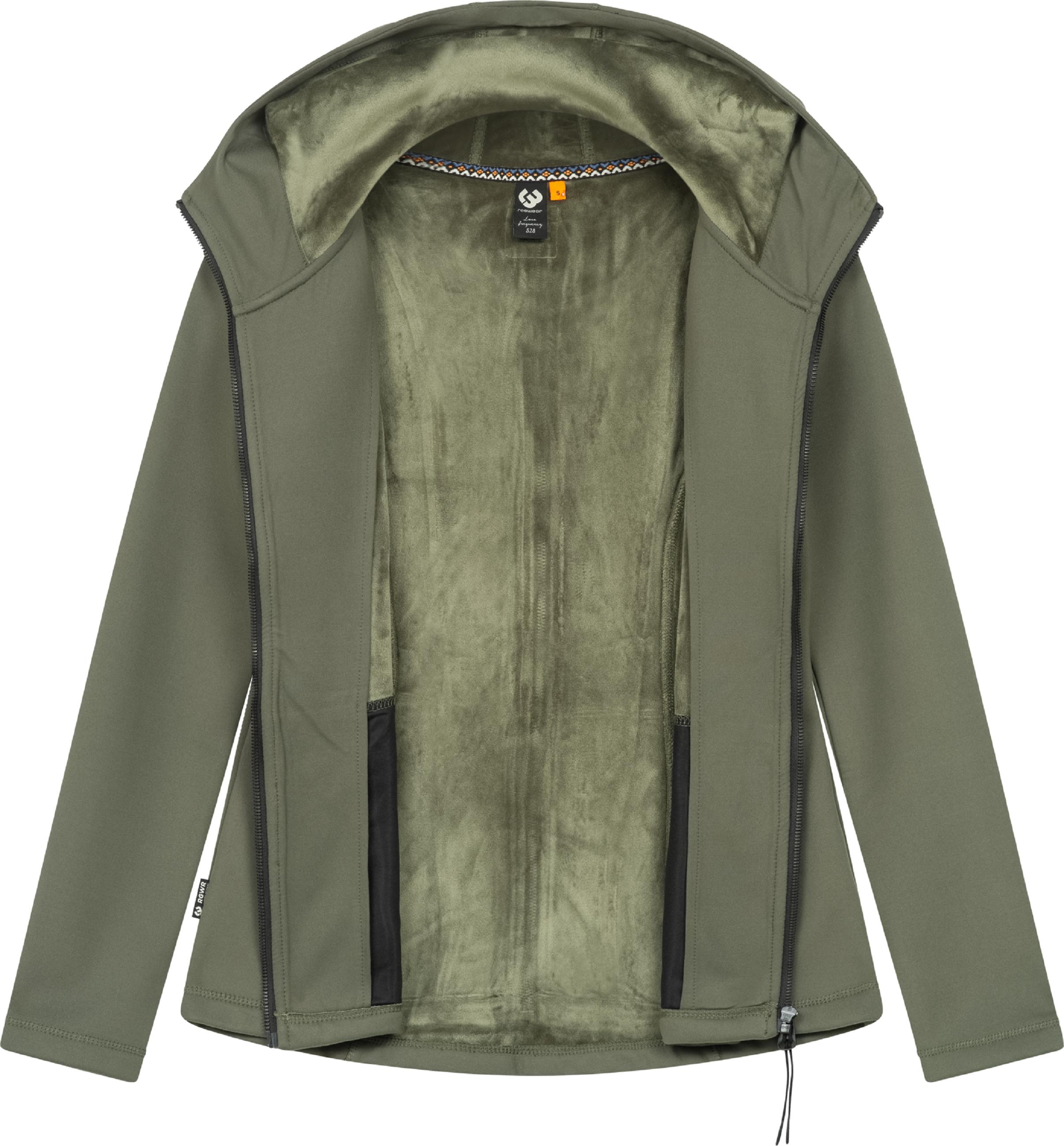 Weiche Sweatjacke mit Kapuze "Lyshka" Dark Olive