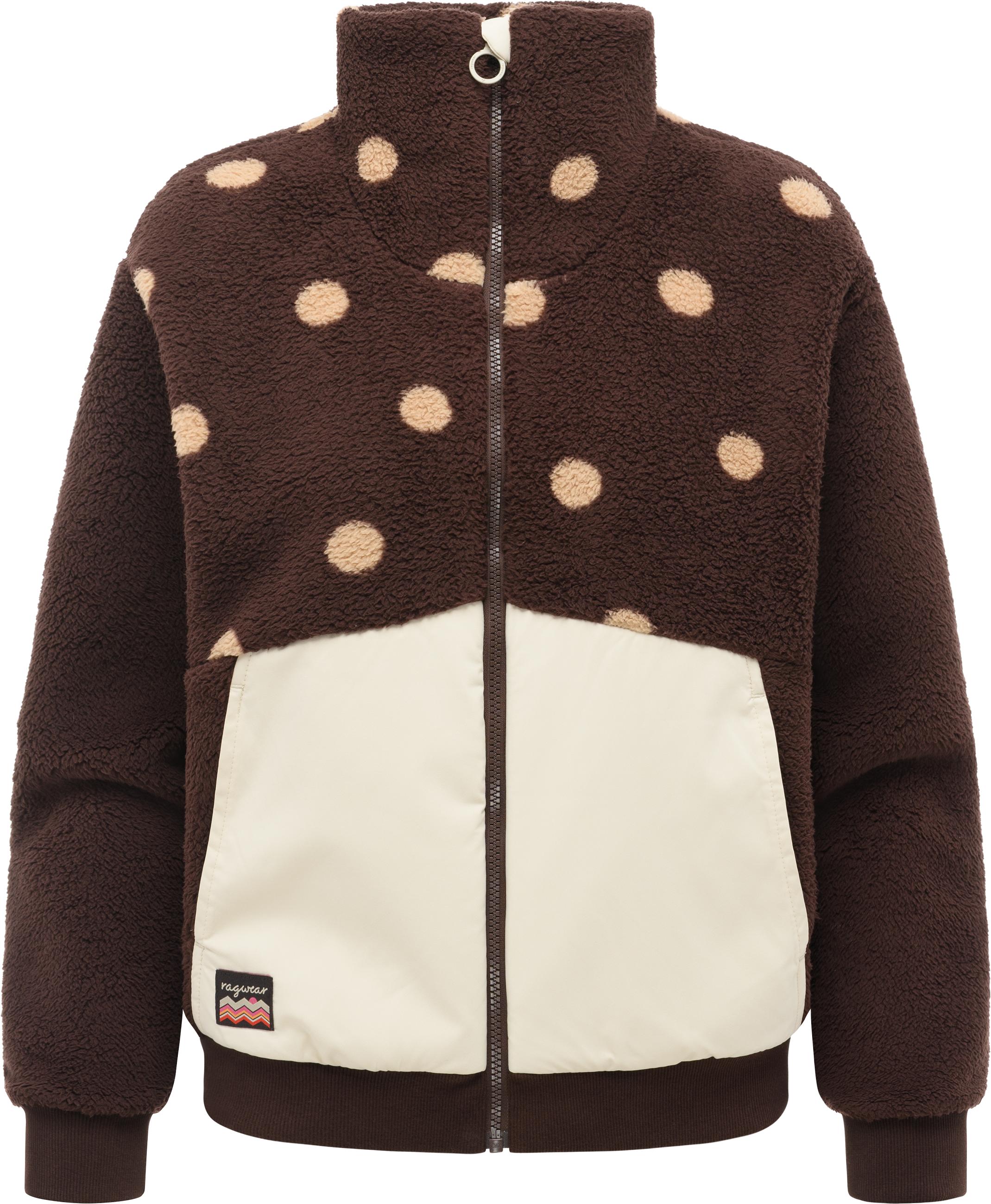 Plüschjacke "Madaras Print Y" Dark Choco