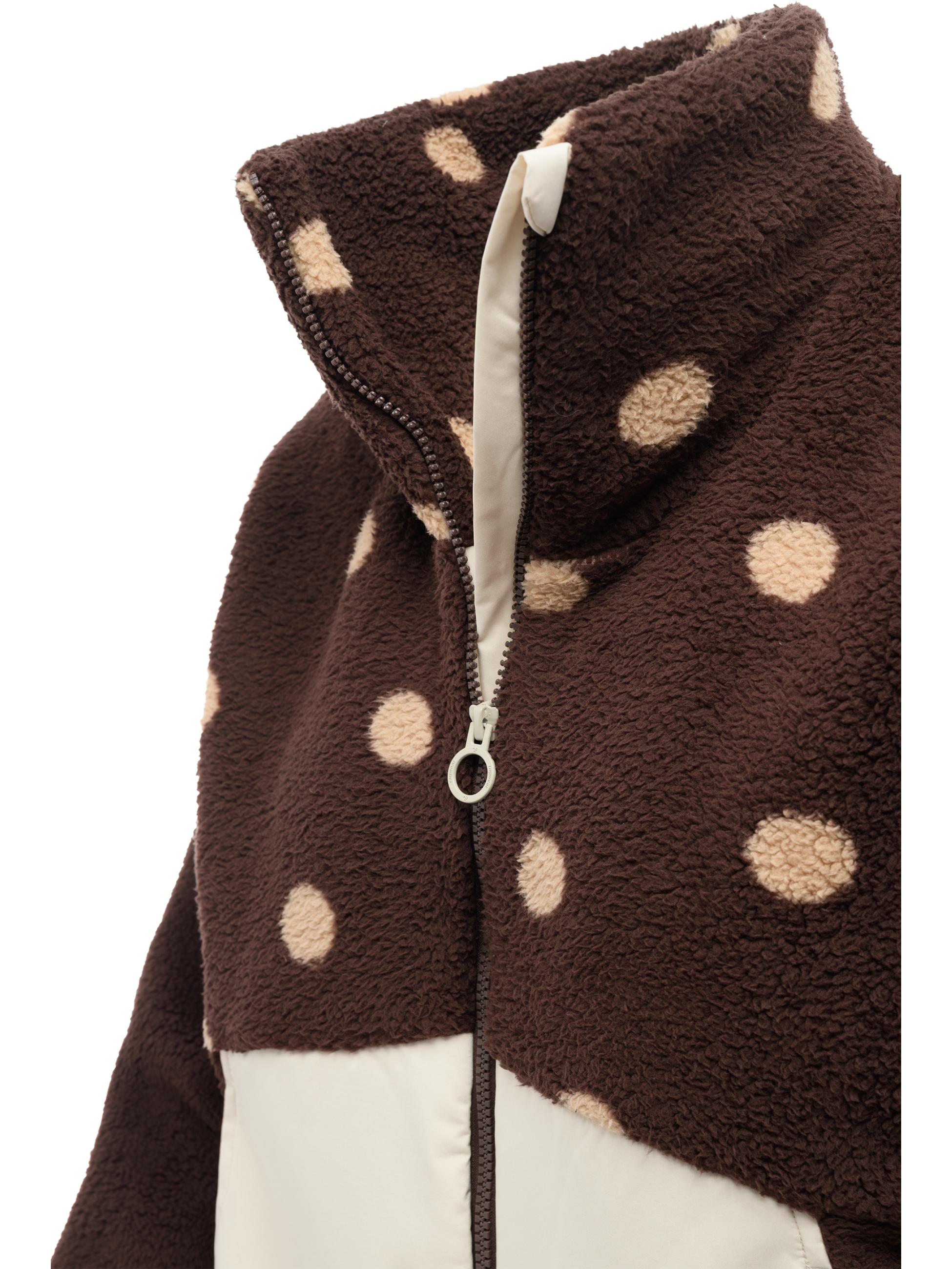 Plüschjacke "Madaras Print Y" Dark Choco