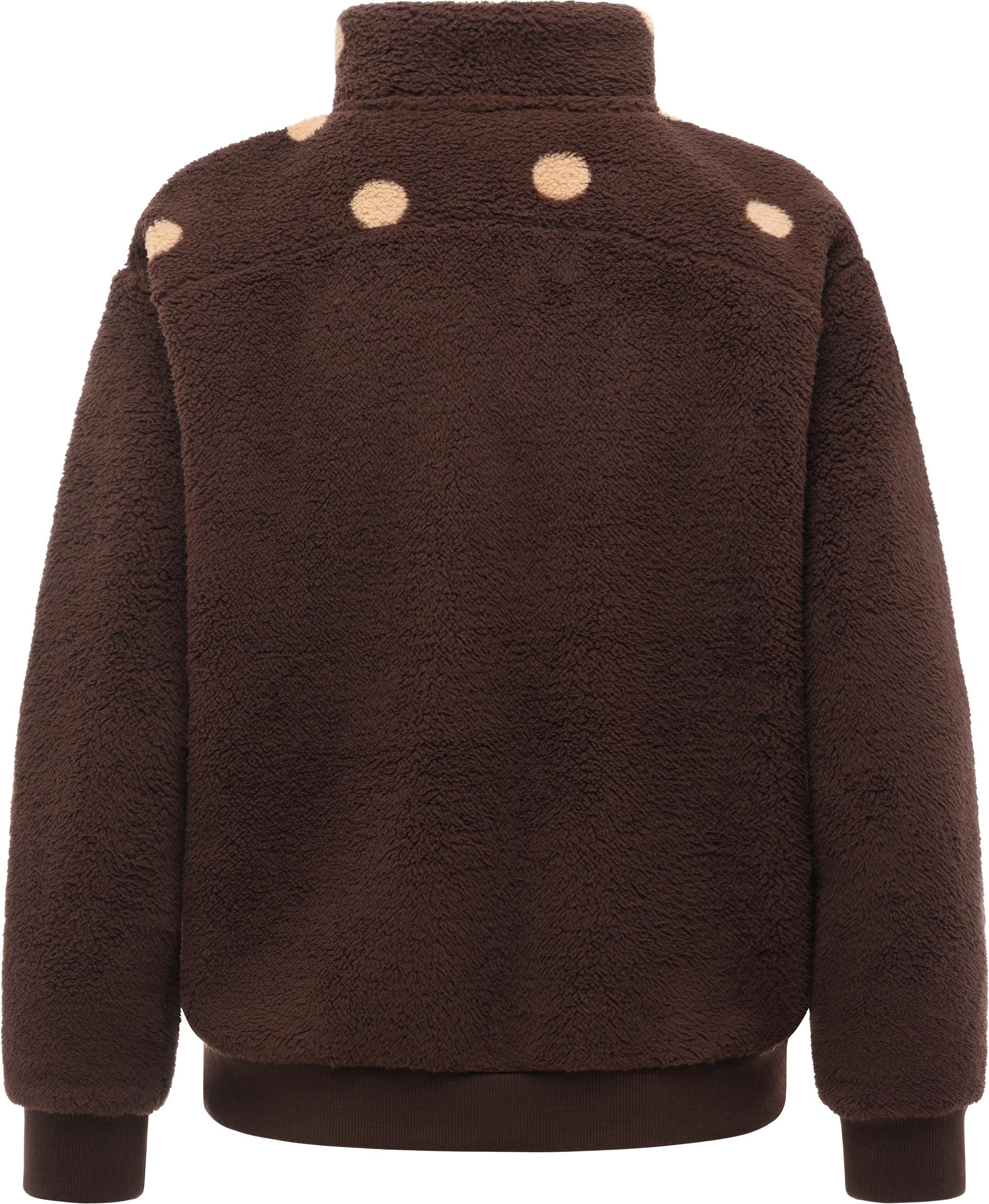 Plüschjacke "Madaras Print Y" Dark Choco