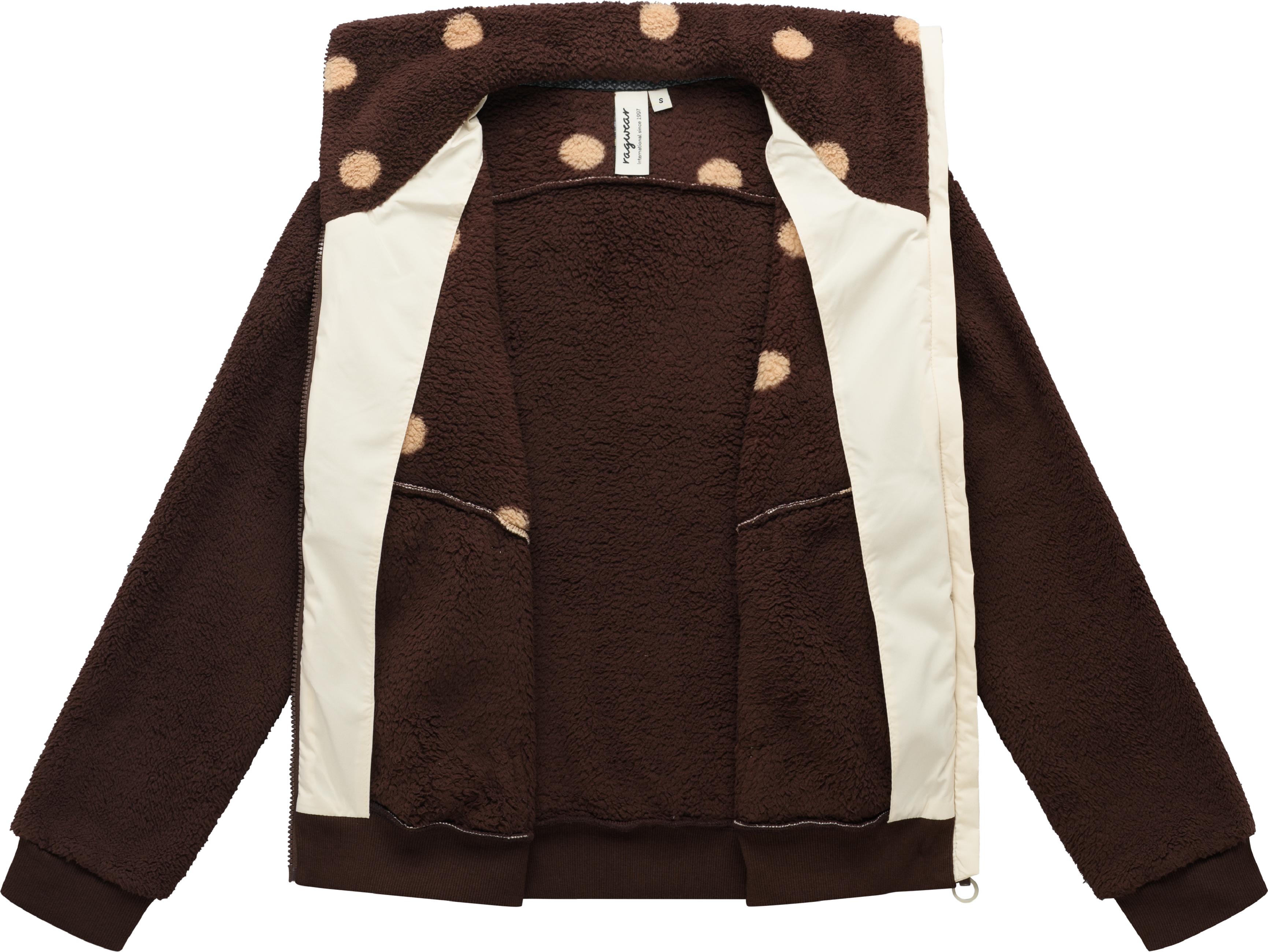 Plüschjacke "Madaras Print Y" Dark Choco