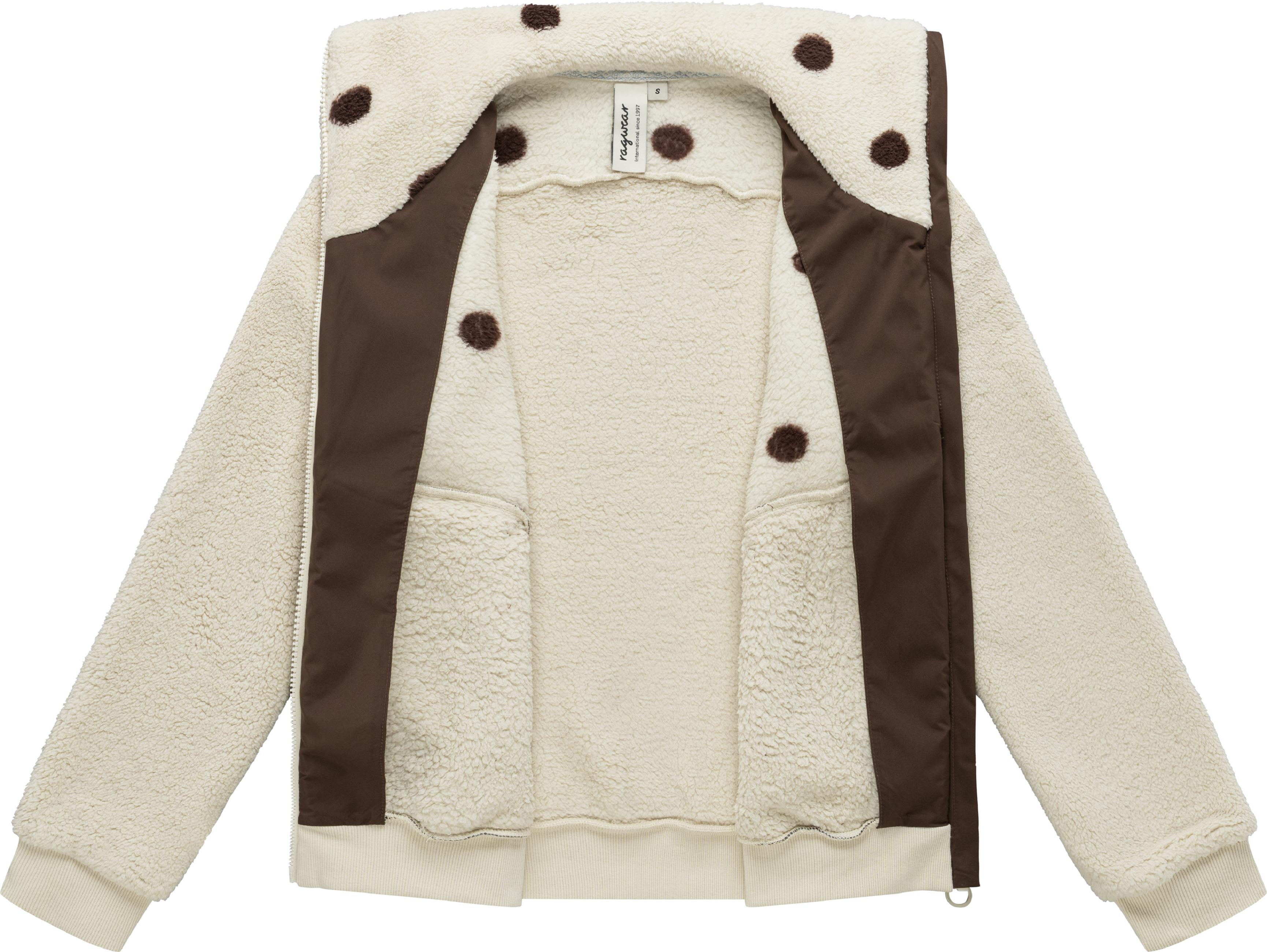 Plüschjacke "Madaras Print Y" Ecru